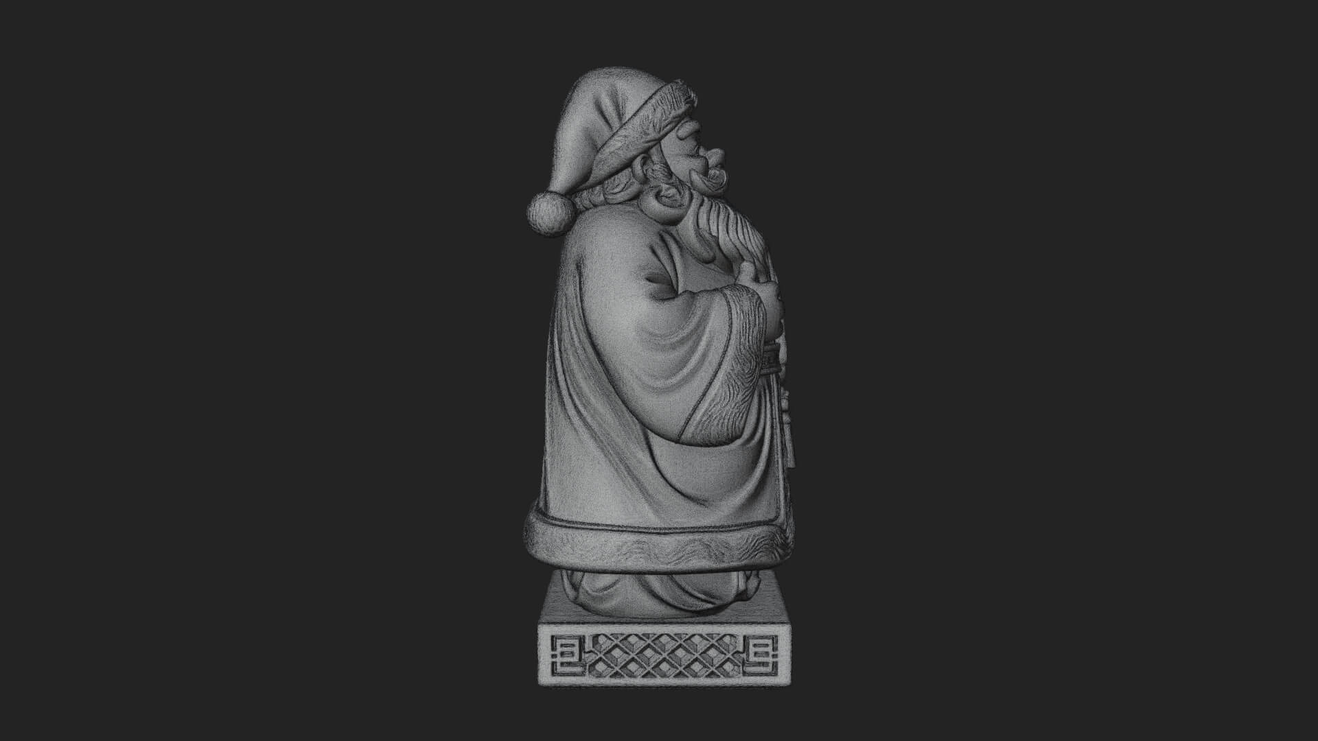 Robed Father Christmas Statue Design 12 3D Print Model 3D Model
