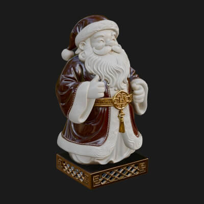 Robed Father Christmas Statue Design 12 3D Print Model