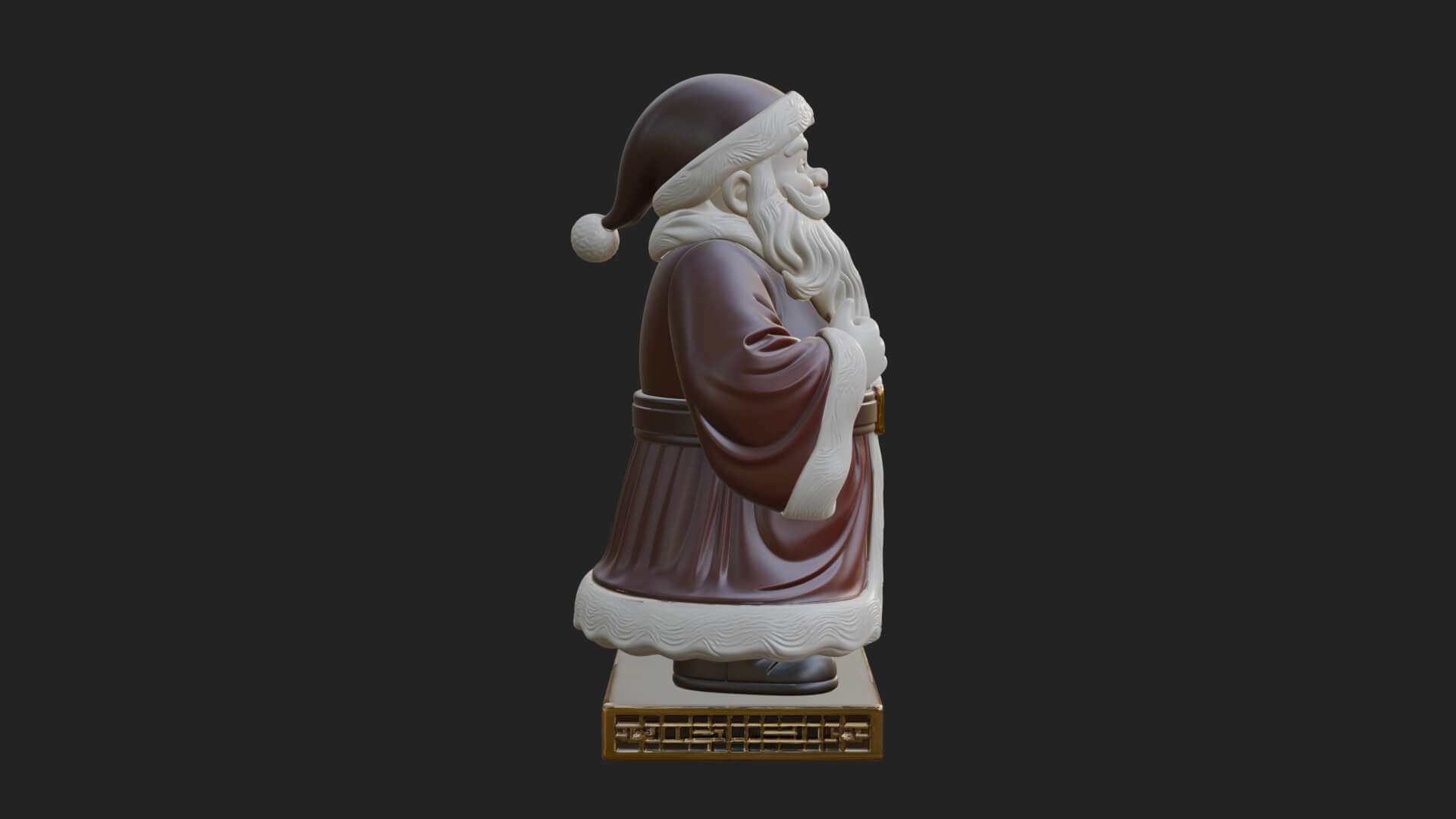 Robed Father Christmas Statue Design 13 3D Print Model 3D Model