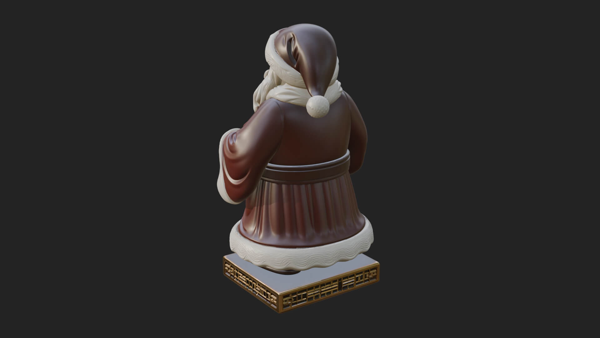 Robed Father Christmas Statue Design 13 3D Print Model 3D Model