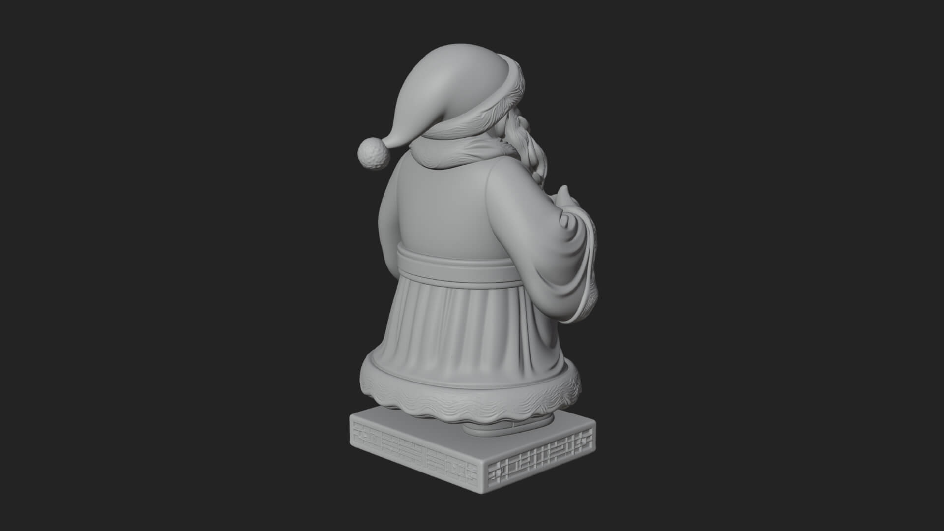 Robed Father Christmas Statue Design 13 3D Print Model 3D Model
