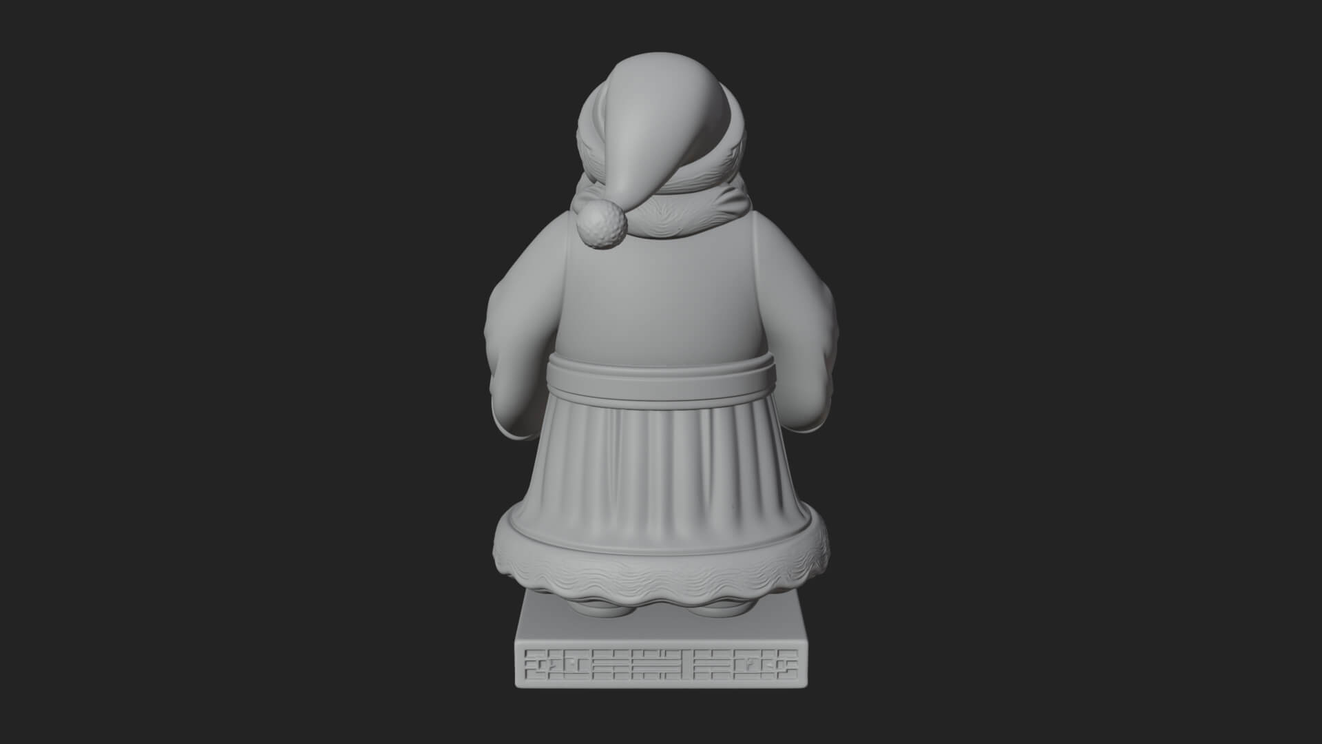 Robed Father Christmas Statue Design 13 3D Print Model 3D Model