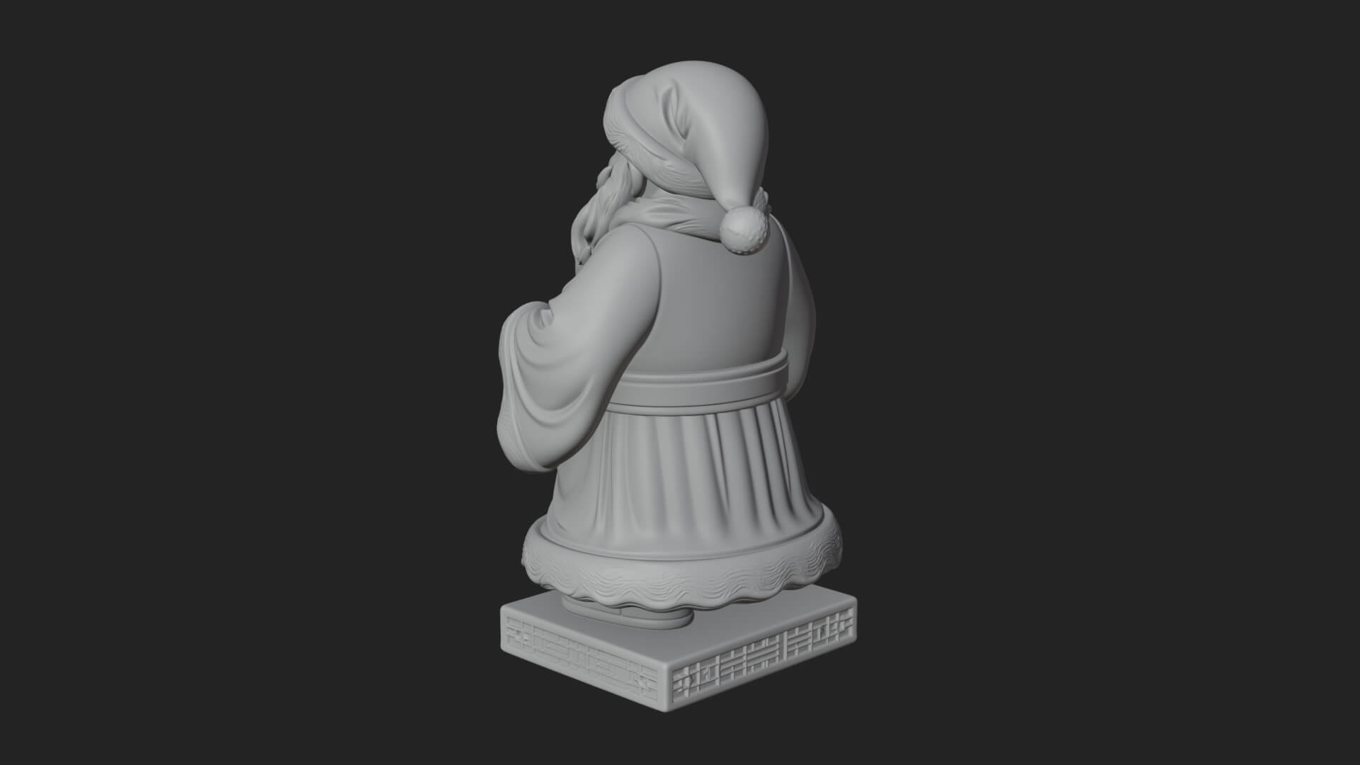 Robed Father Christmas Statue Design 13 3D Print Model 3D Model