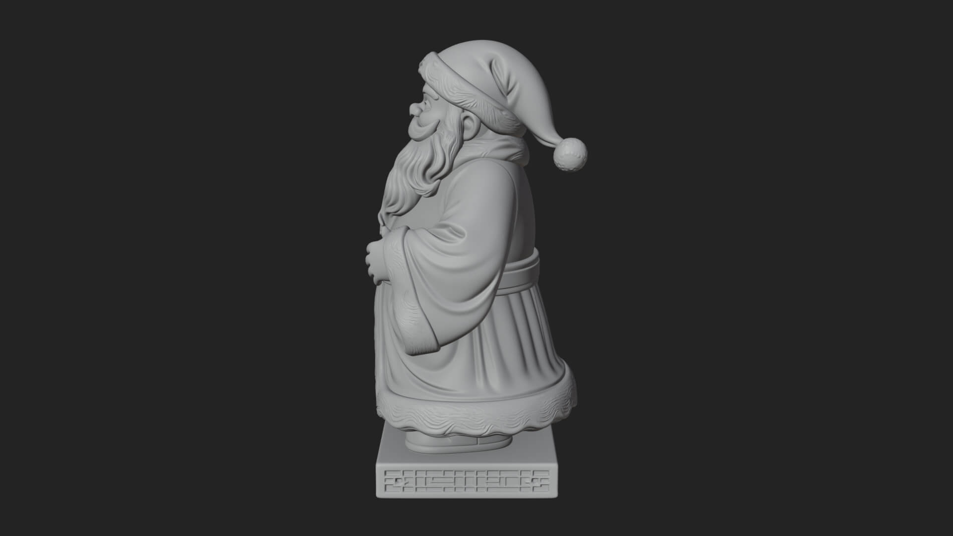Robed Father Christmas Statue Design 13 3D Print Model 3D Model