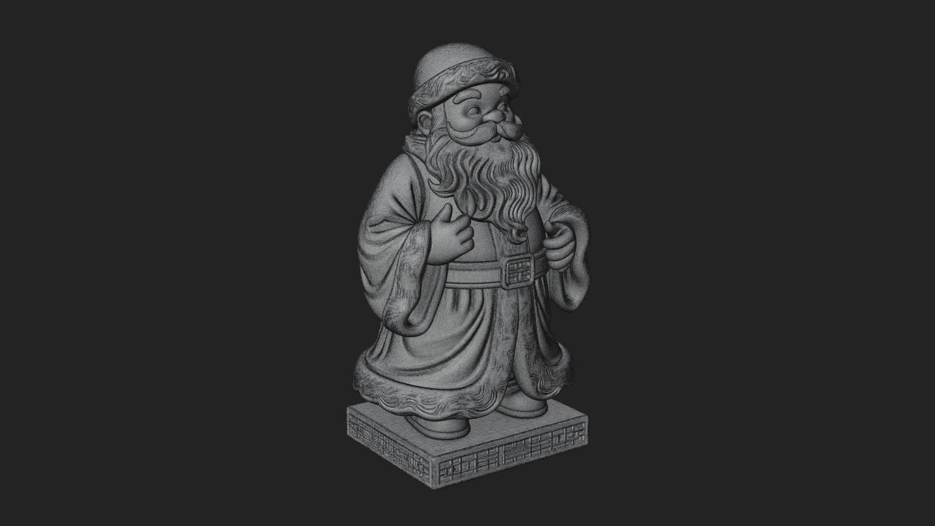Robed Father Christmas Statue Design 13 3D Print Model 3D Model