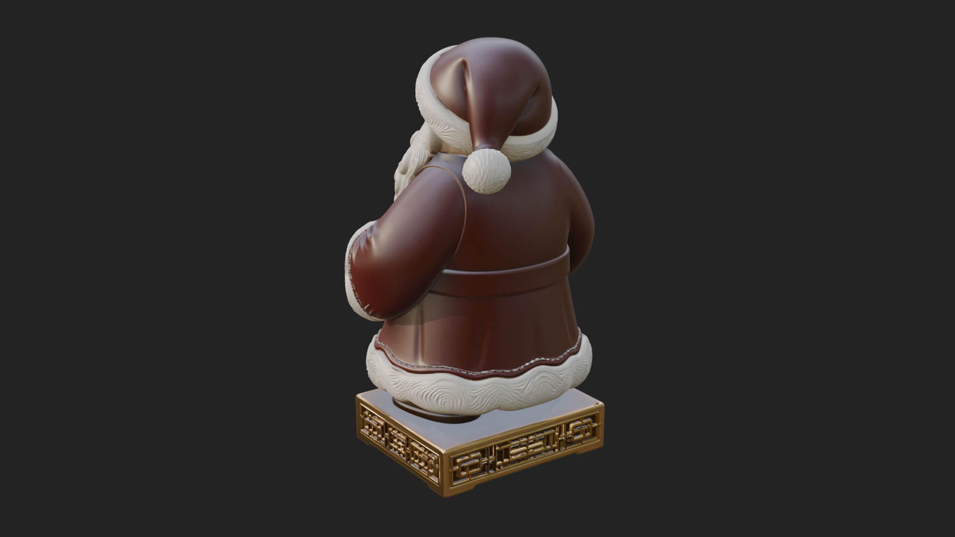 Robed Father Christmas Statue Design 14 3D Print Model 3D Model