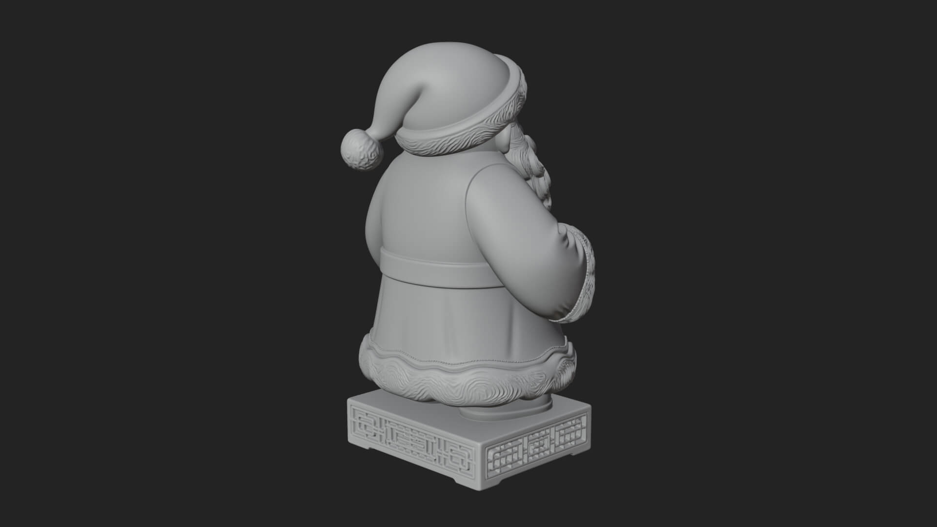 Robed Father Christmas Statue Design 14 3D Print Model 3D Model