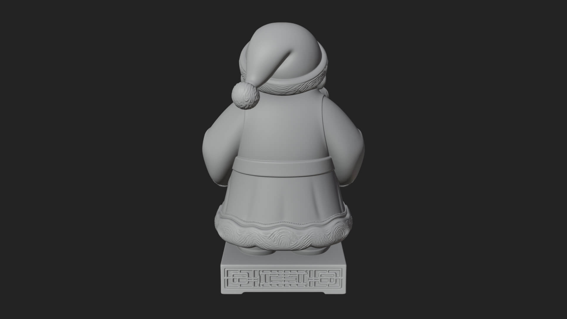 Robed Father Christmas Statue Design 14 3D Print Model 3D Model