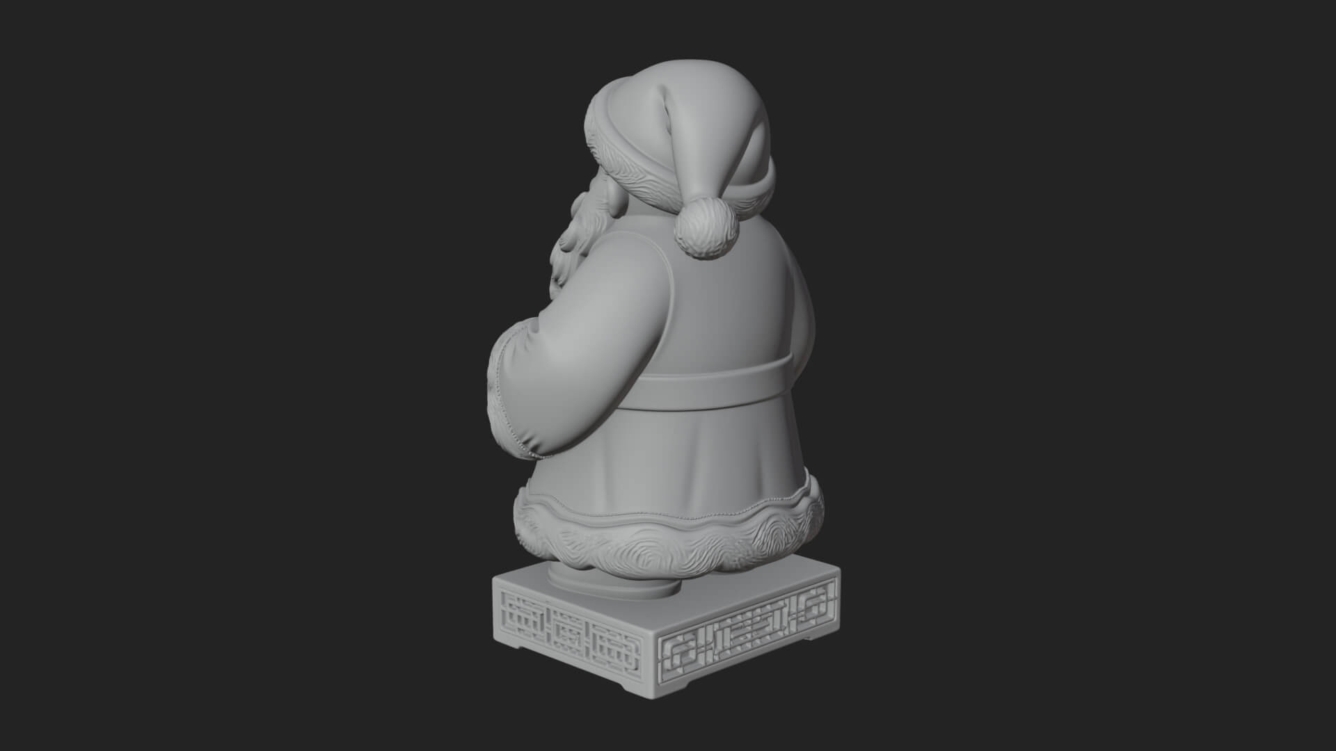 Robed Father Christmas Statue Design 14 3D Print Model 3D Model