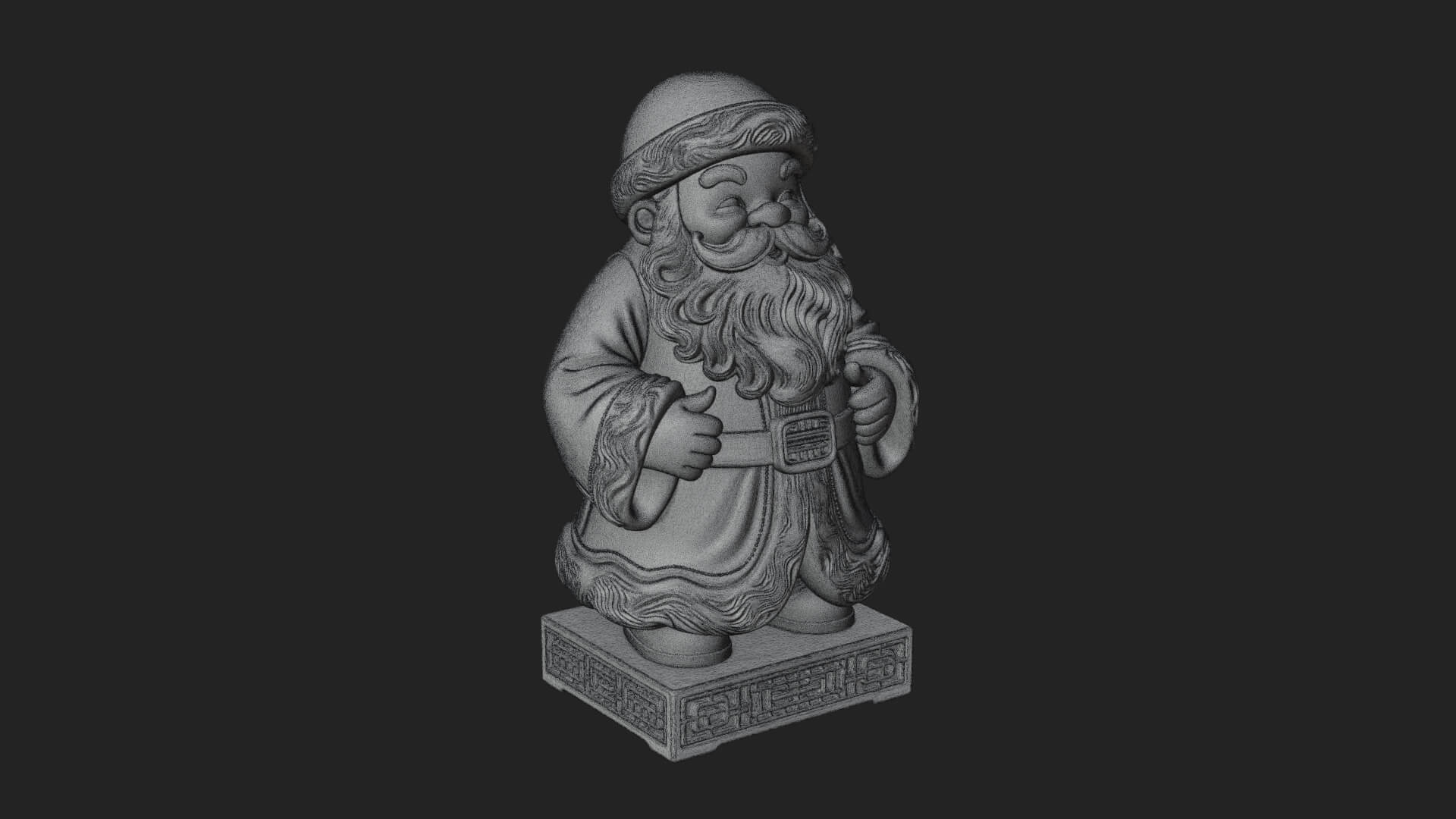 Robed Father Christmas Statue Design 14 3D Print Model 3D Model