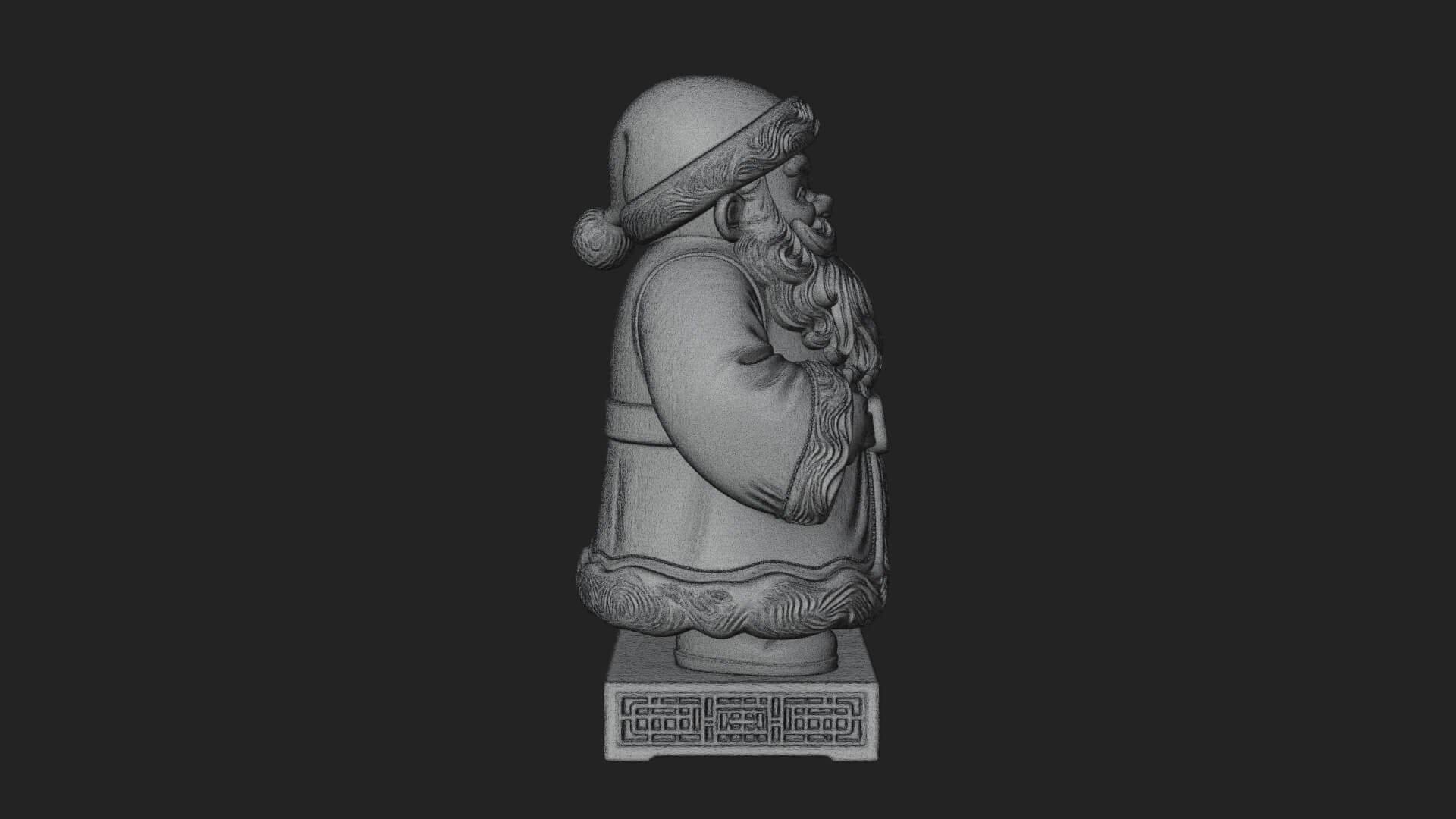 Robed Father Christmas Statue Design 14 3D Print Model 3D Model