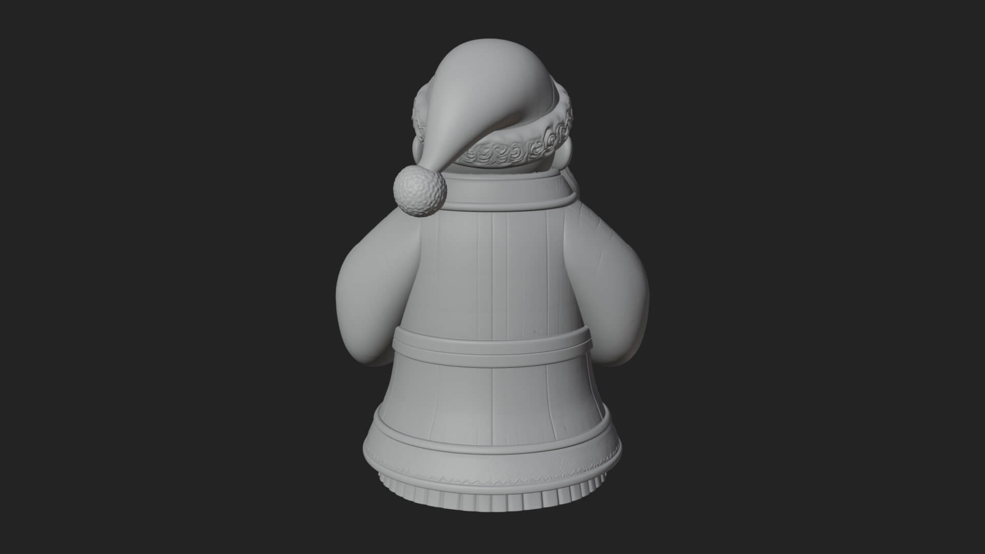 Robed Father Christmas Statue Design 15 3D Print Model 3D Model