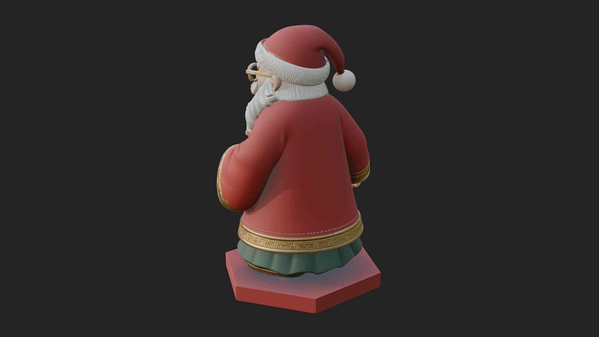 Robed Father Christmas Statue Design 16 3D Print Model 3D Model
