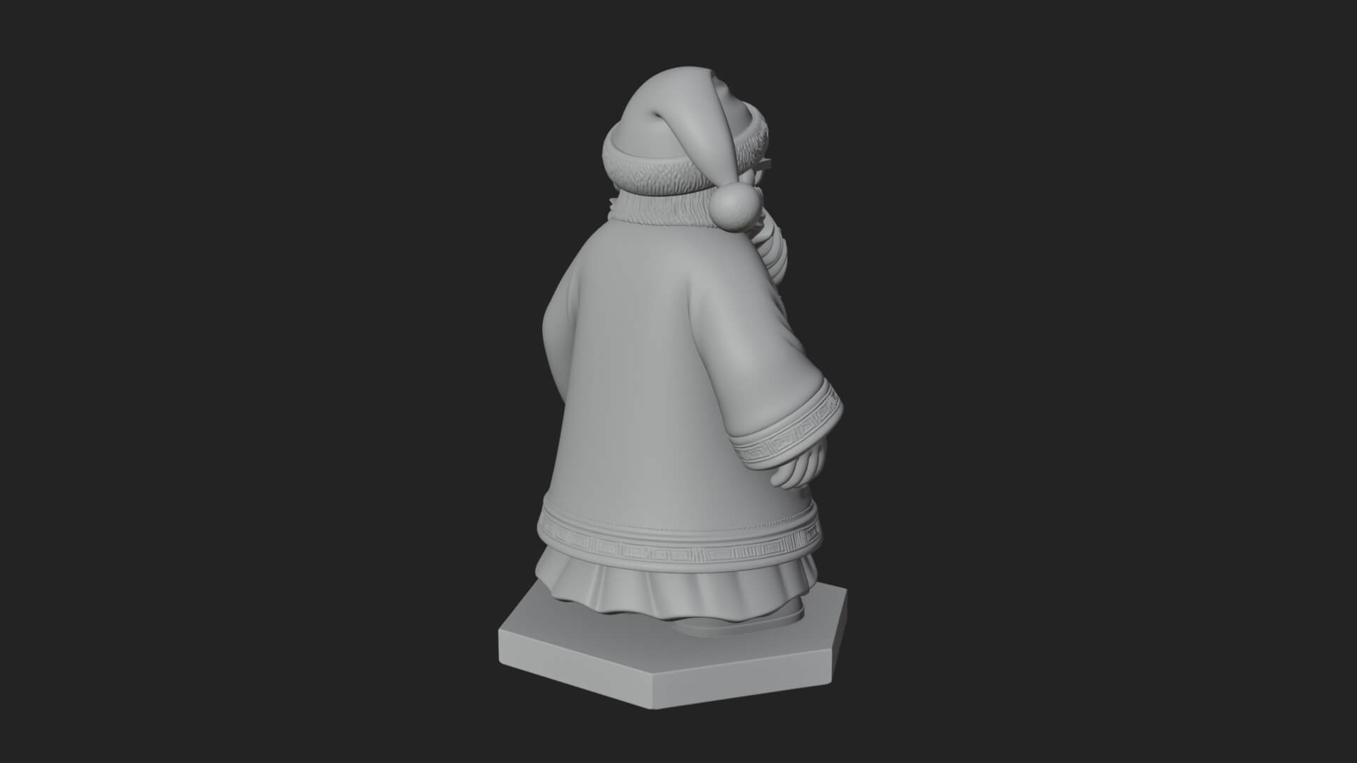 Robed Father Christmas Statue Design 16 3D Print Model 3D Model