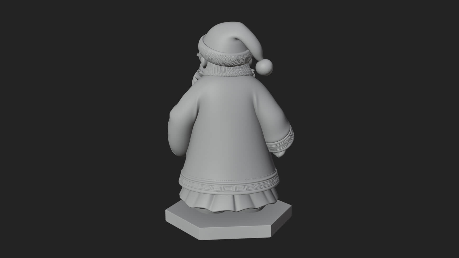 Robed Father Christmas Statue Design 16 3D Print Model 3D Model