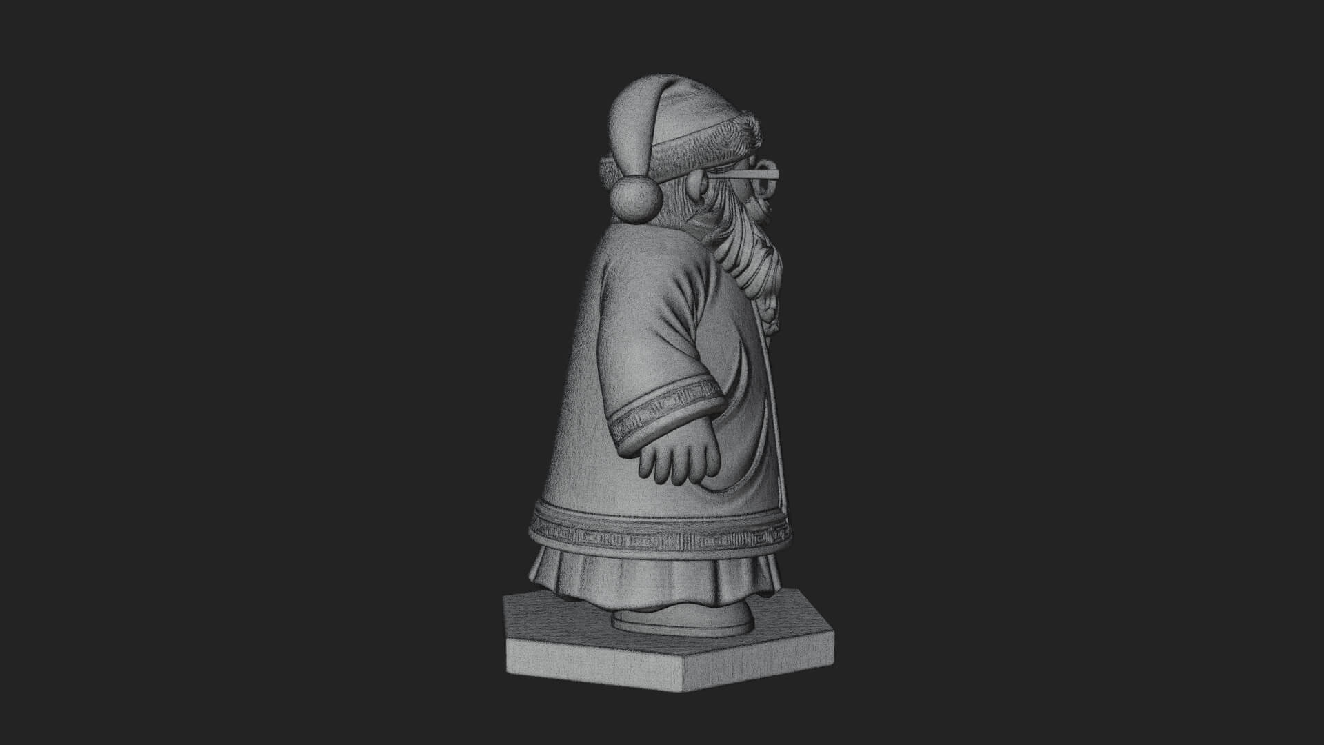 Robed Father Christmas Statue Design 16 3D Print Model 3D Model