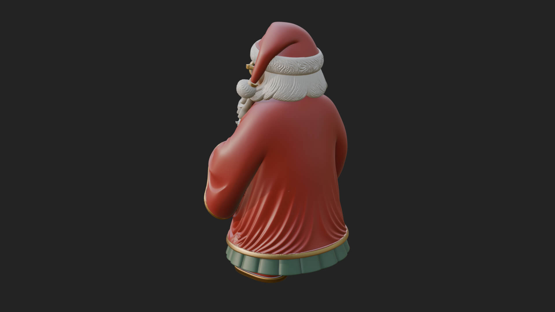 Robed Father Christmas Statue Design 17 3D Print Model 3D Model