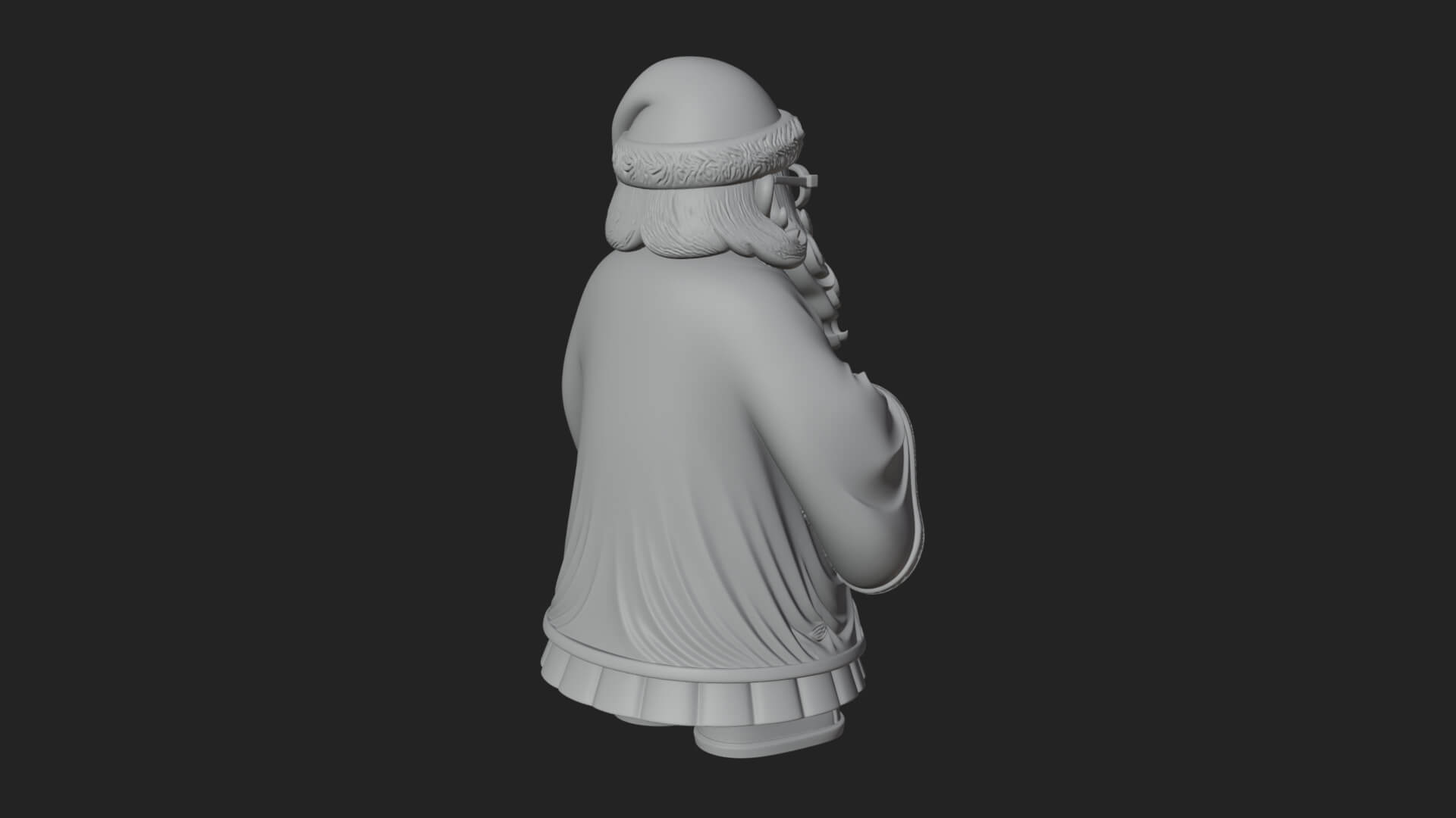 Robed Father Christmas Statue Design 17 3D Print Model 3D Model