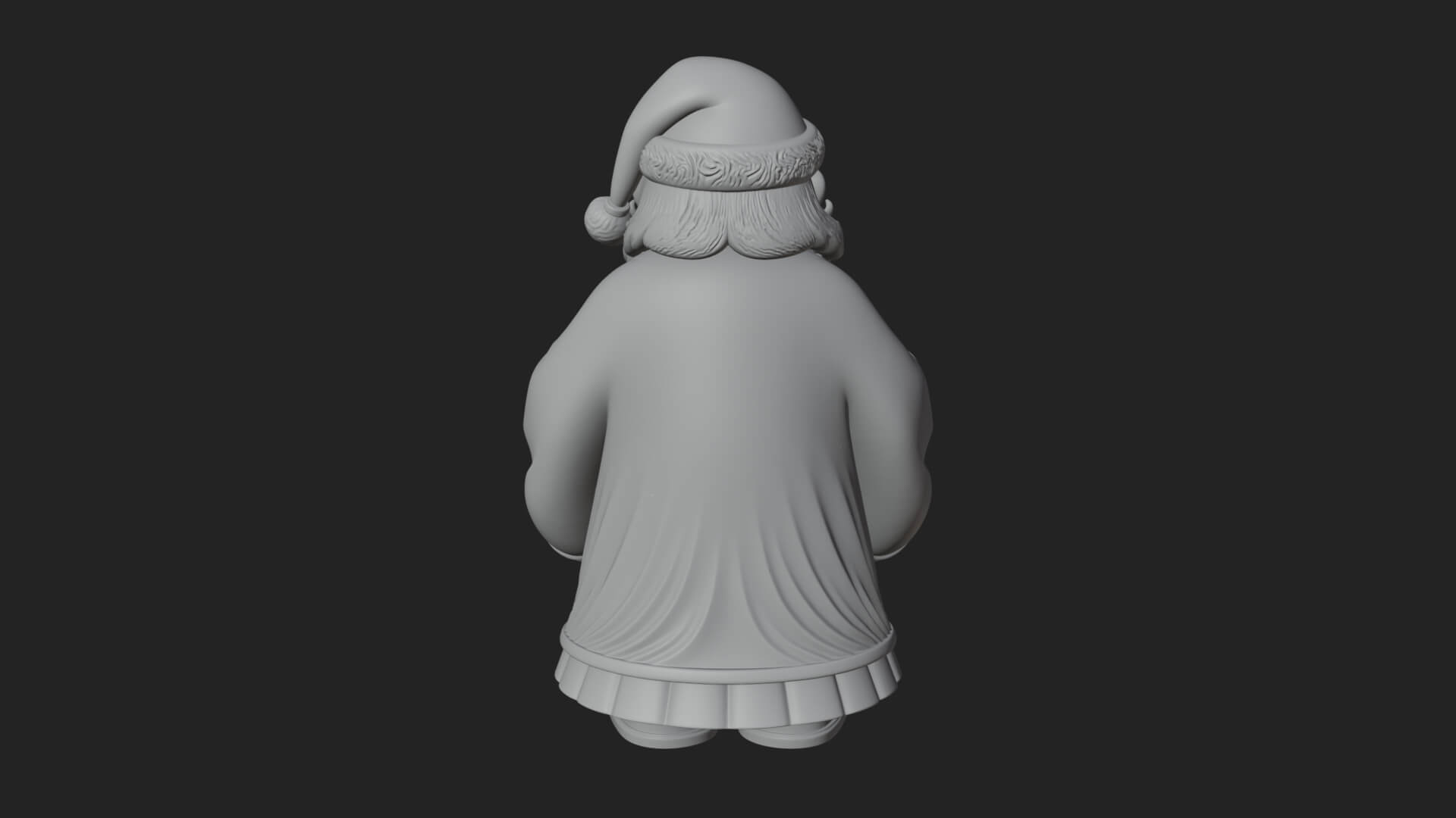 Robed Father Christmas Statue Design 17 3D Print Model 3D Model