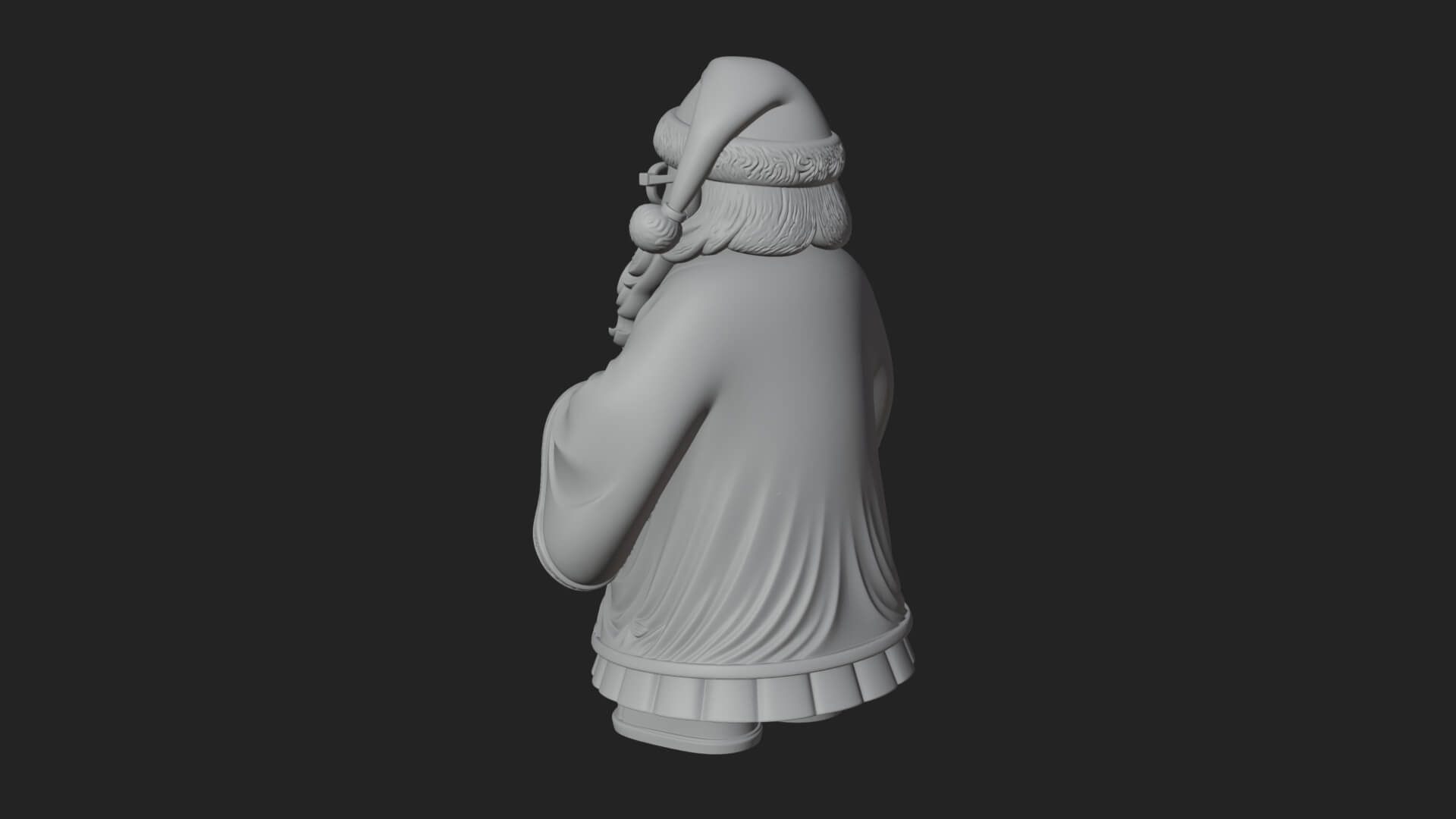 Robed Father Christmas Statue Design 17 3D Print Model 3D Model