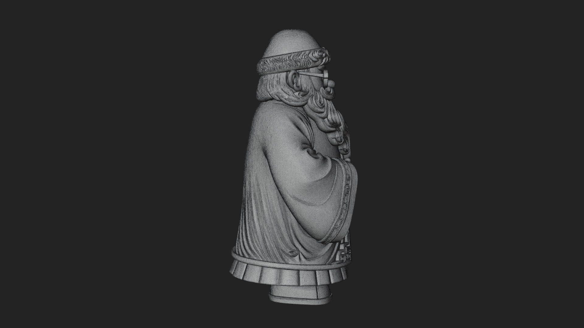 Robed Father Christmas Statue Design 17 3D Print Model 3D Model