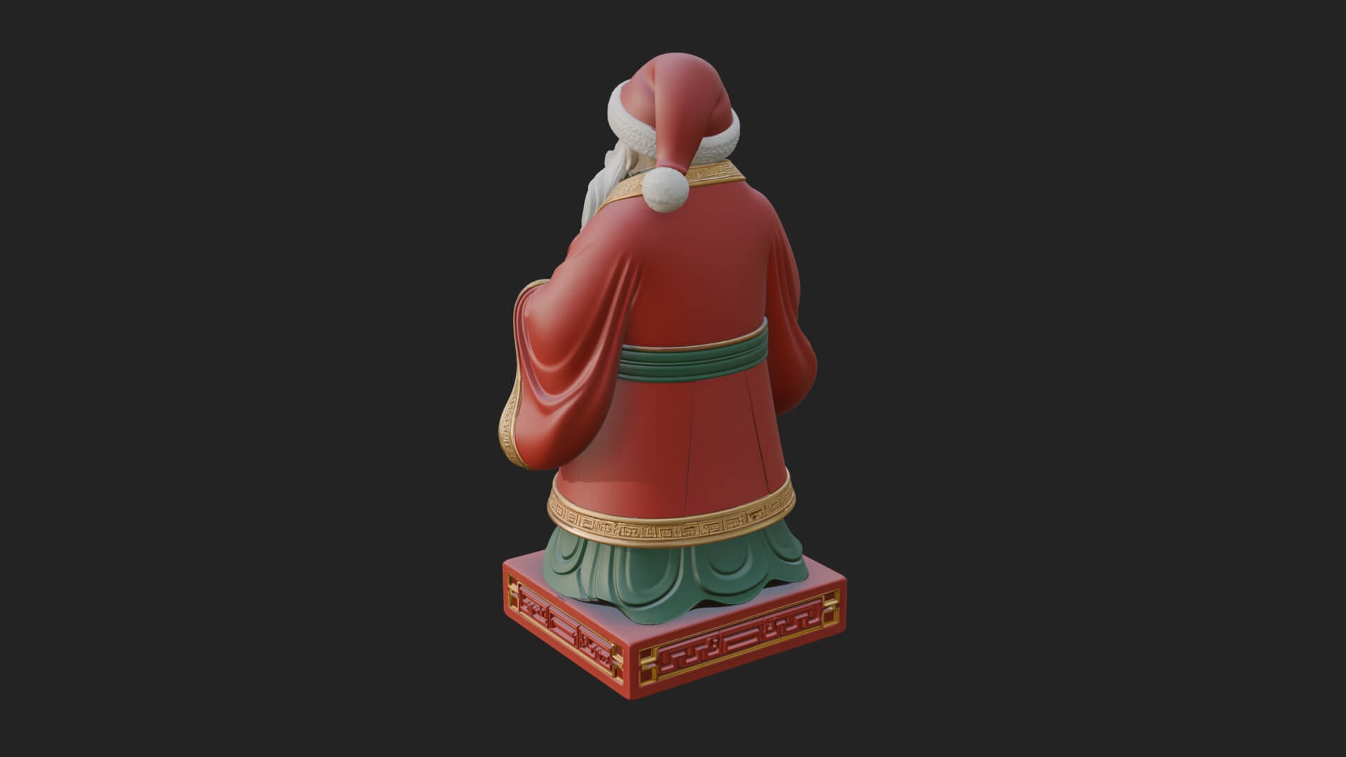 Robed Father Christmas Statue Design 18 3D Print Model 3D Model