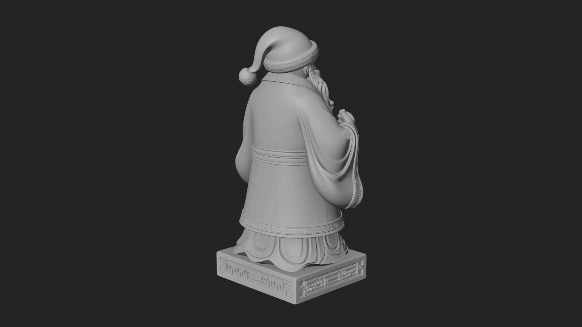 Robed Father Christmas Statue Design 18 3D Print Model 3D Model