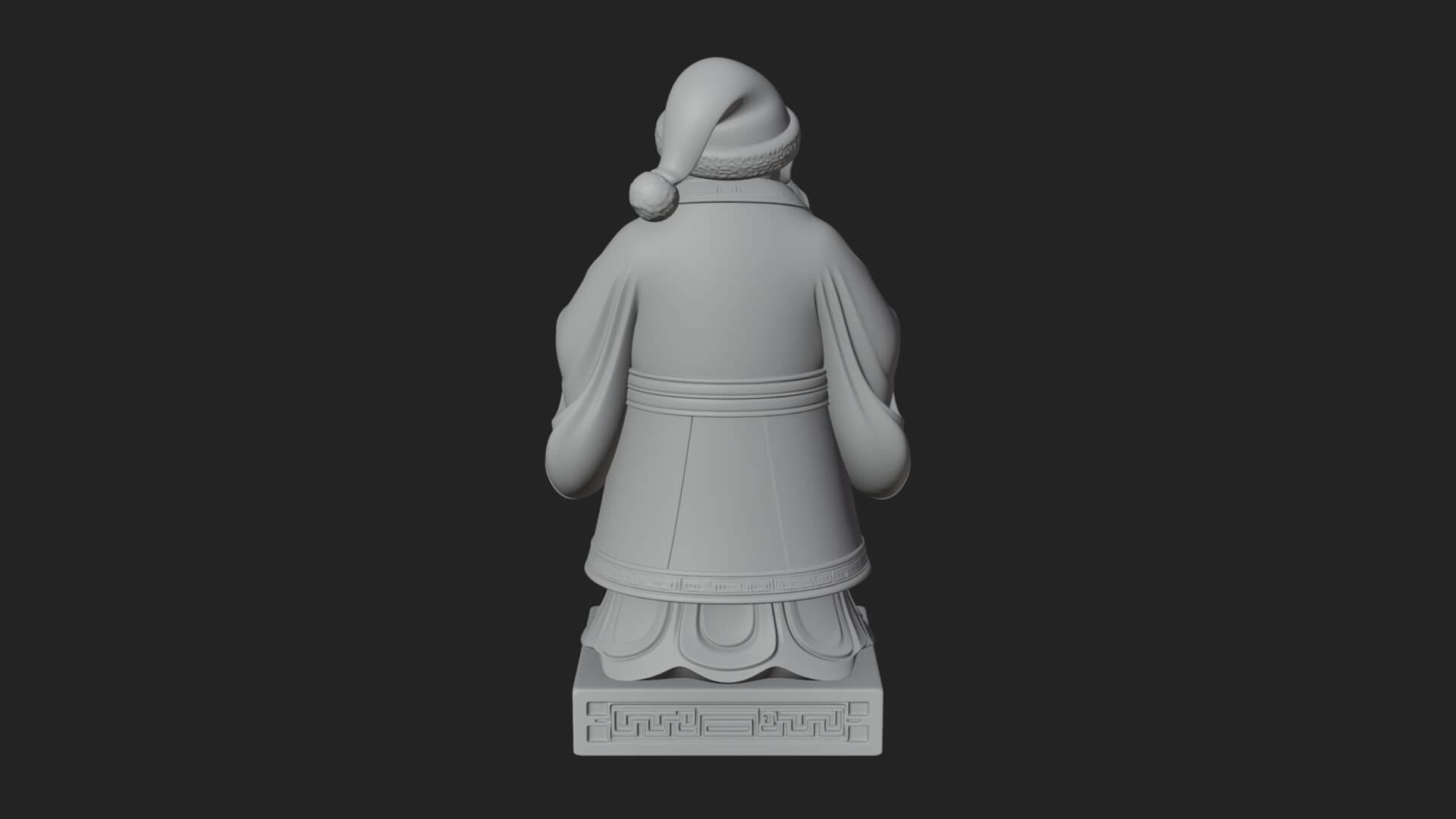 Robed Father Christmas Statue Design 18 3D Print Model 3D Model