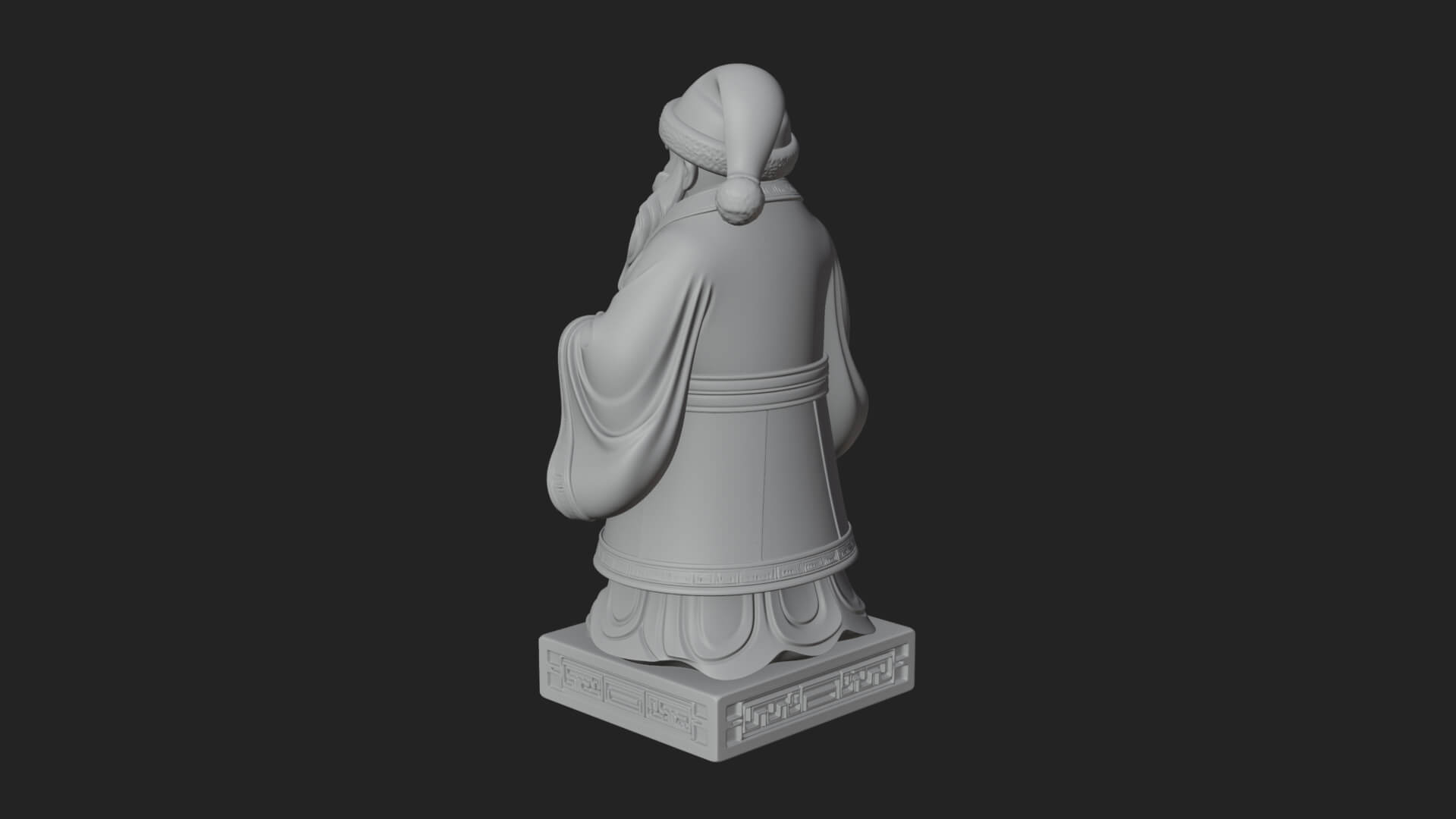 Robed Father Christmas Statue Design 18 3D Print Model 3D Model