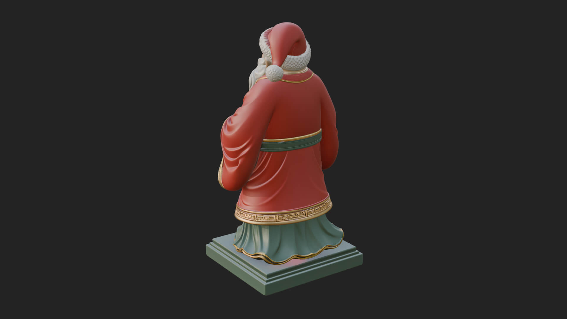 Robed Father Christmas Statue Design 19 3D Print Model 3D Model