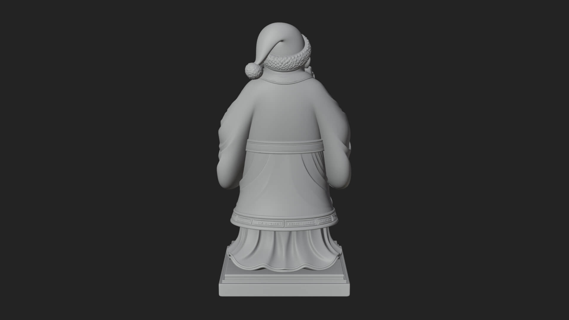 Robed Father Christmas Statue Design 19 3D Print Model 3D Model