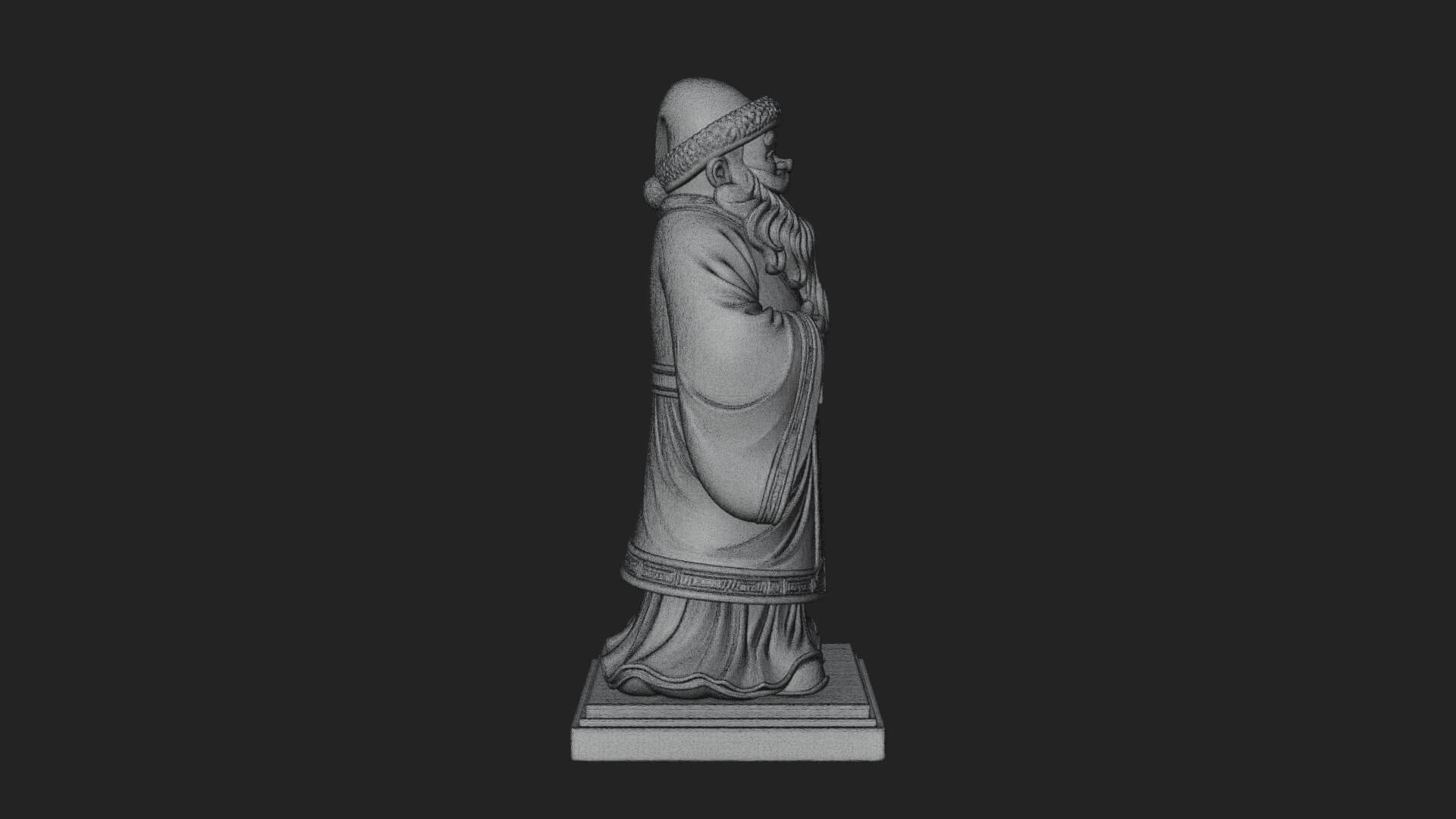Robed Father Christmas Statue Design 19 3D Print Model 3D Model