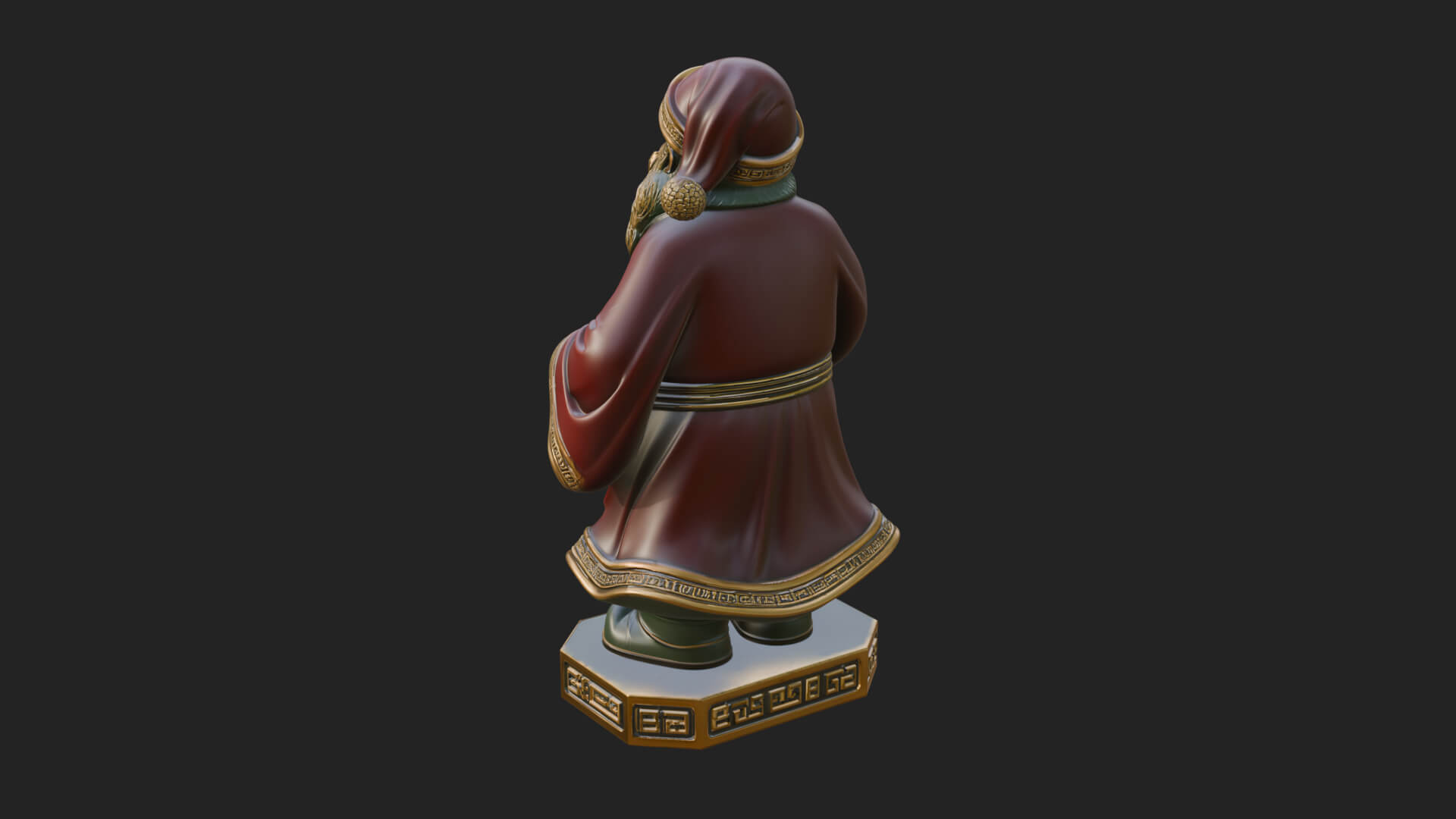 Robed Father Christmas Statue Design 2 3D Print Model 3D Model