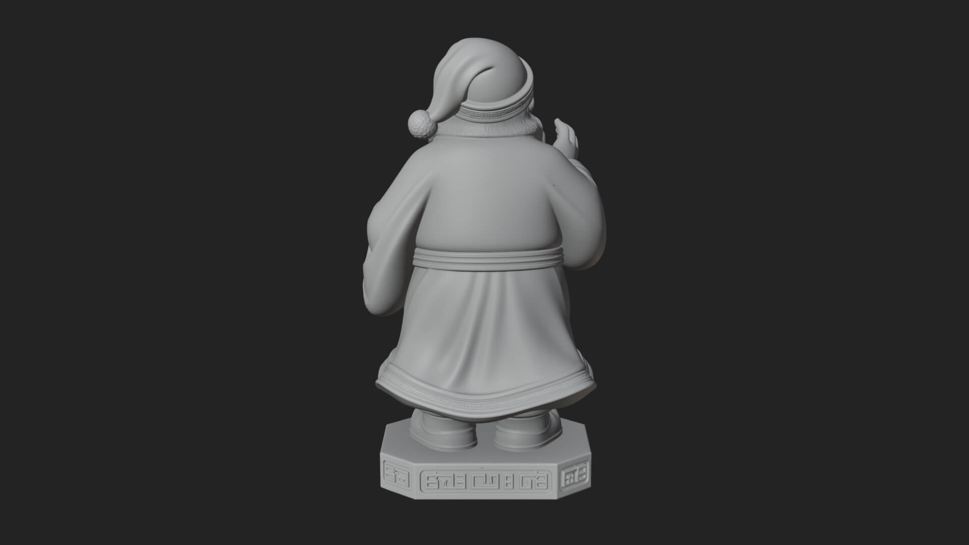 Robed Father Christmas Statue Design 2 3D Print Model 3D Model
