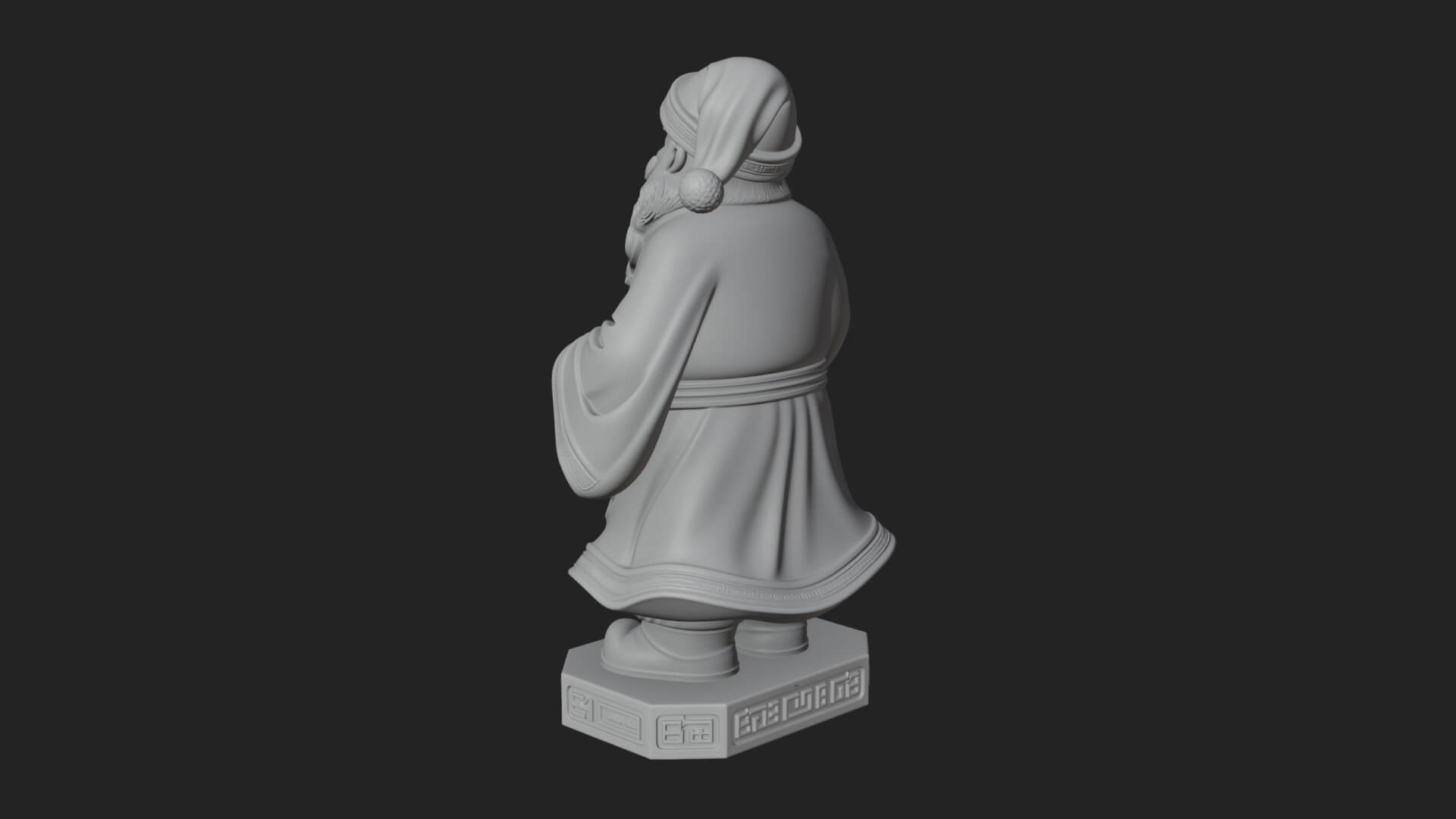 Robed Father Christmas Statue Design 2 3D Print Model 3D Model