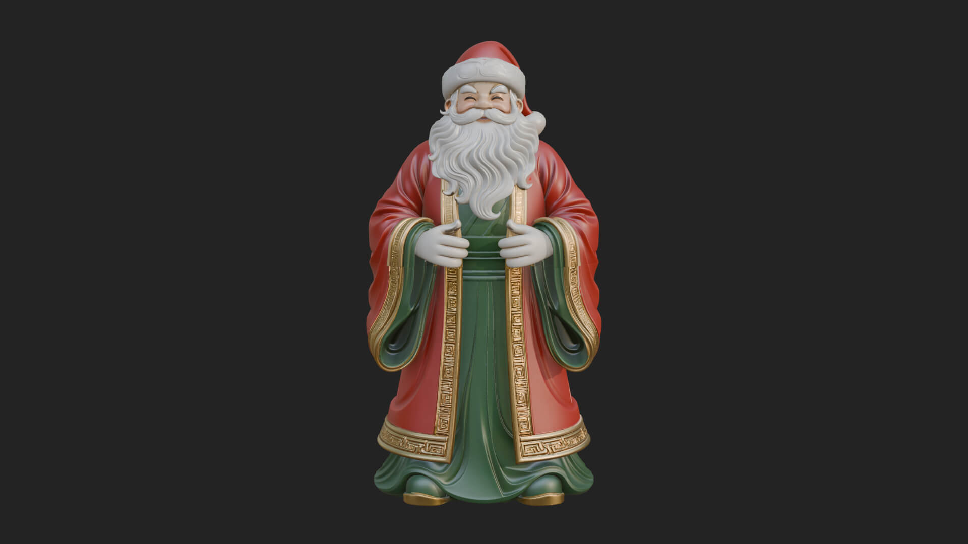 Robed Father Christmas Statue Design 20 3D Print Model 3D Model