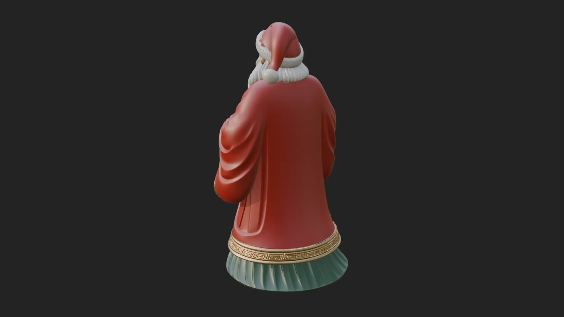 Robed Father Christmas Statue Design 20 3D Print Model 3D Model