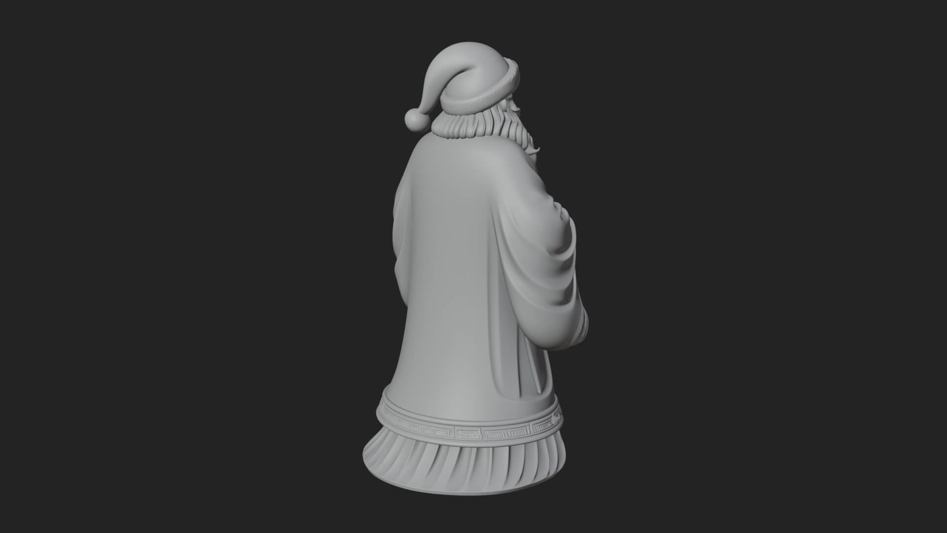 Robed Father Christmas Statue Design 20 3D Print Model 3D Model