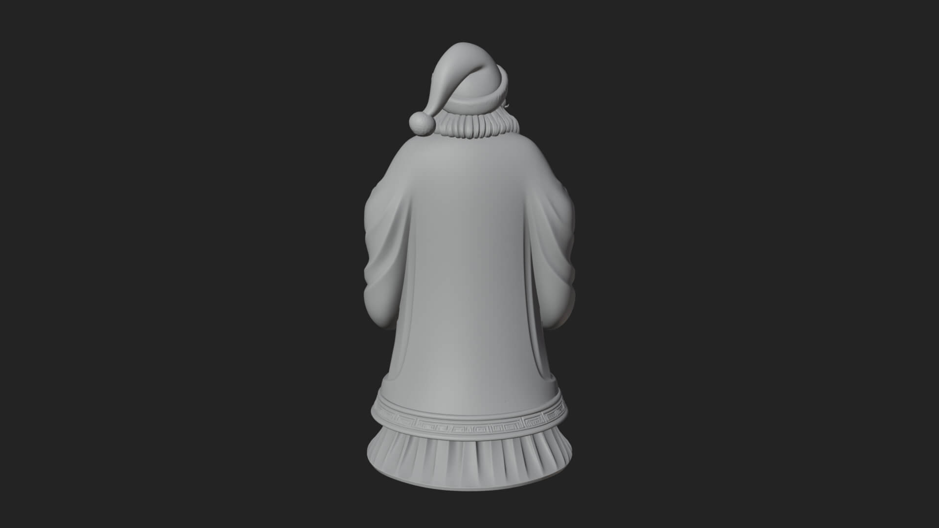 Robed Father Christmas Statue Design 20 3D Print Model 3D Model
