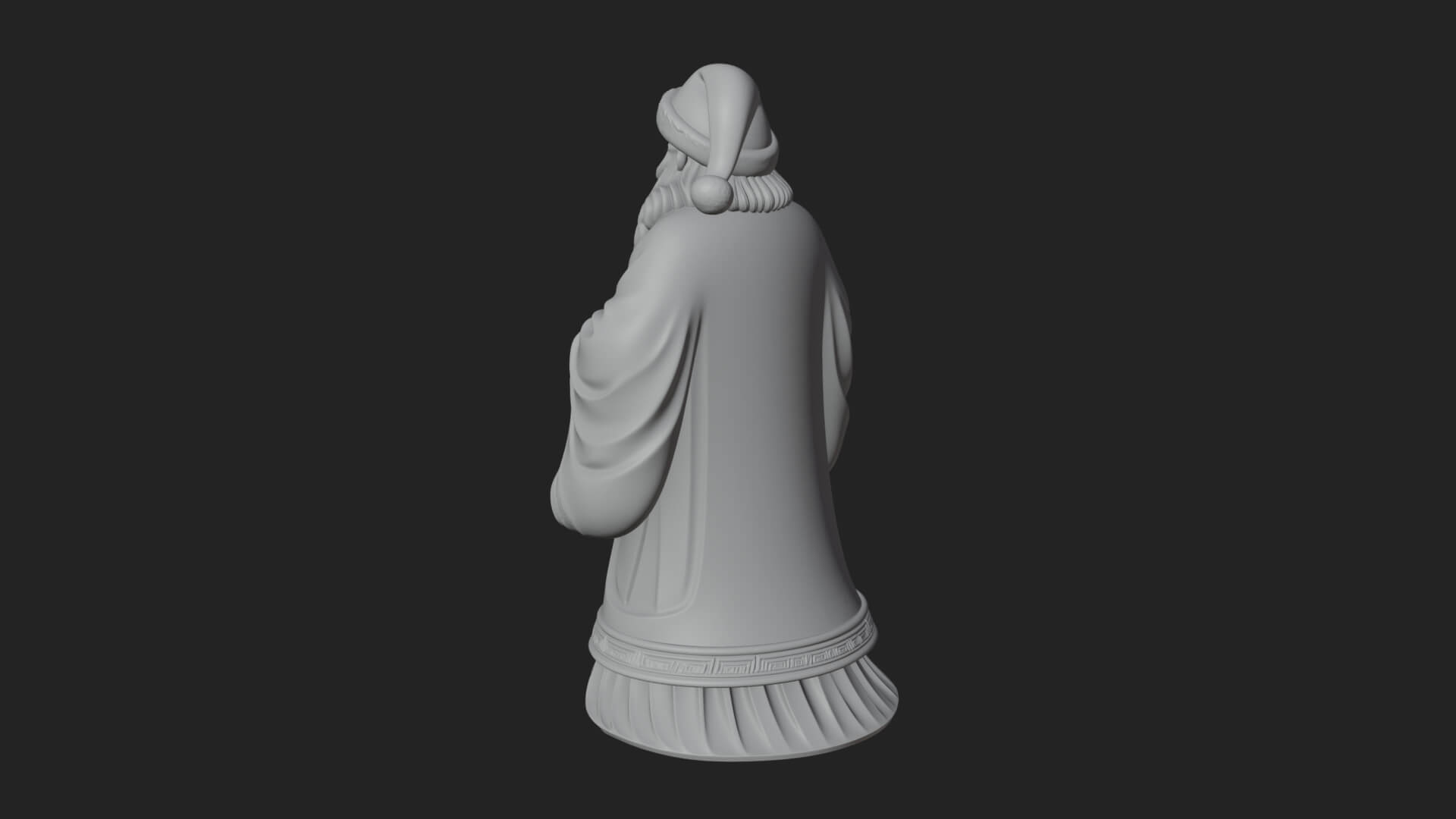 Robed Father Christmas Statue Design 20 3D Print Model 3D Model
