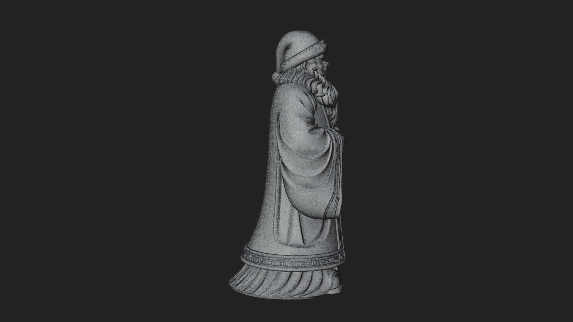 Robed Father Christmas Statue Design 20 3D Print Model 3D Model