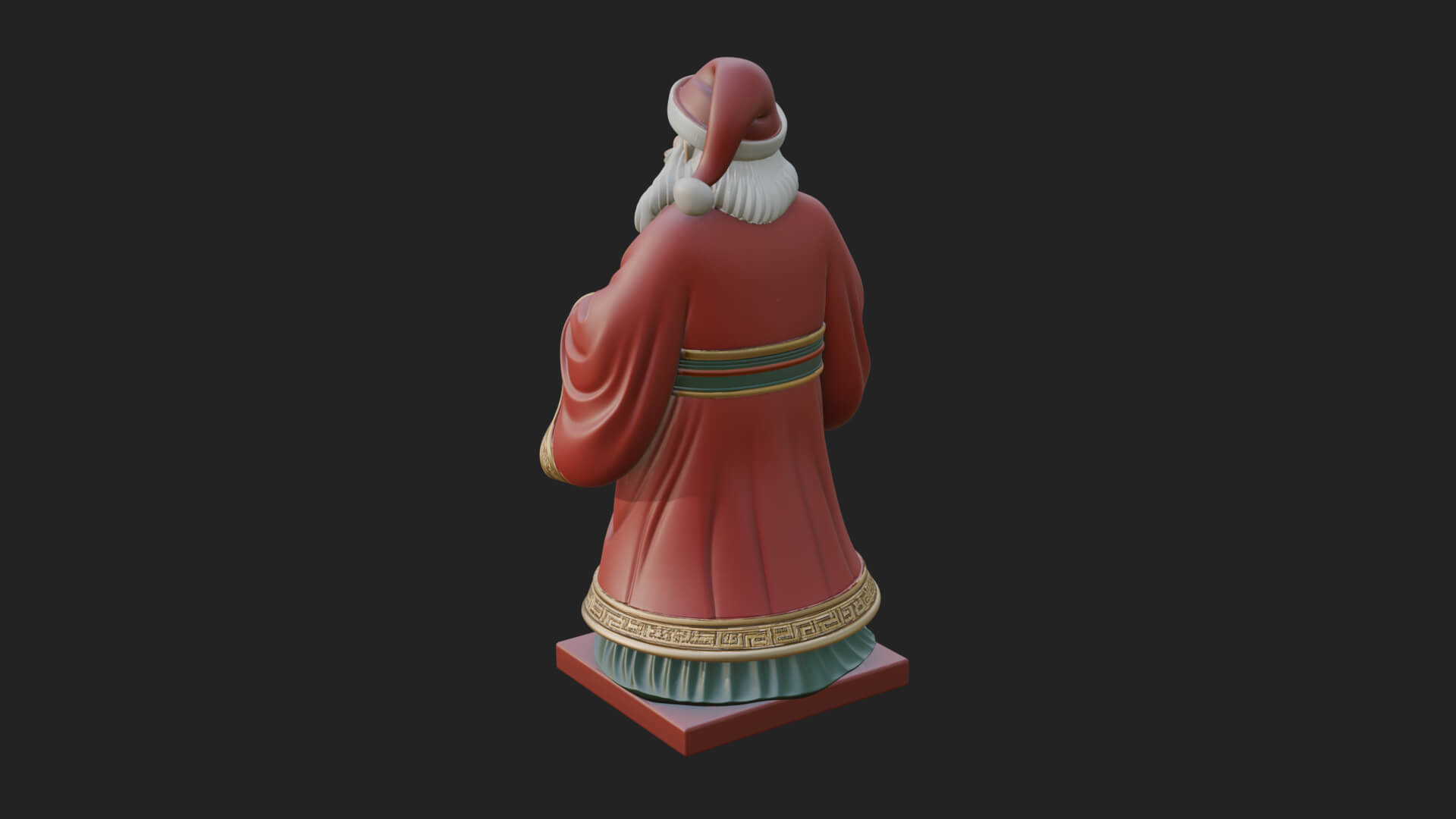 Robed Father Christmas Statue Design 22 3D Print Model 3D Model