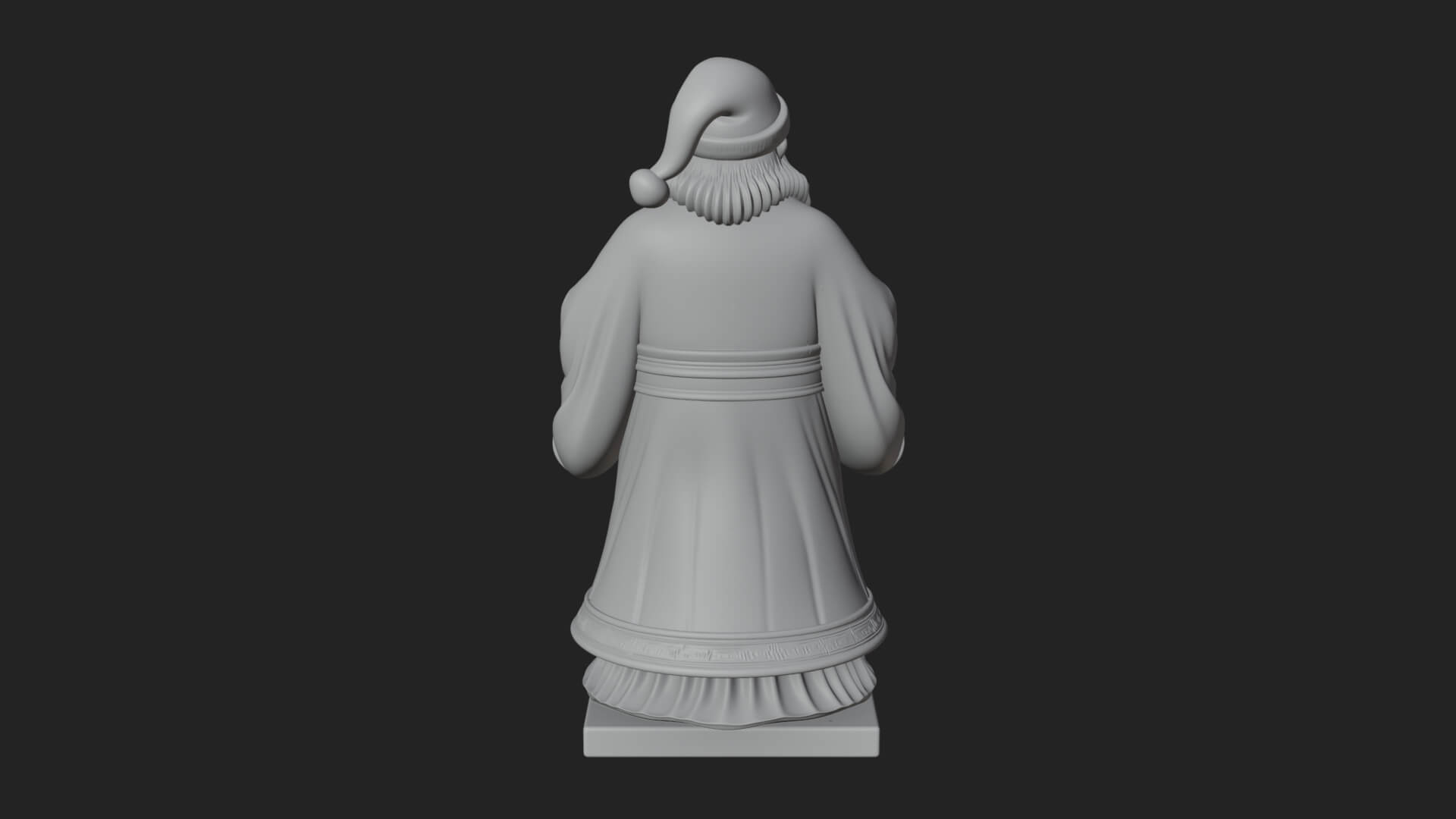 Robed Father Christmas Statue Design 22 3D Print Model 3D Model