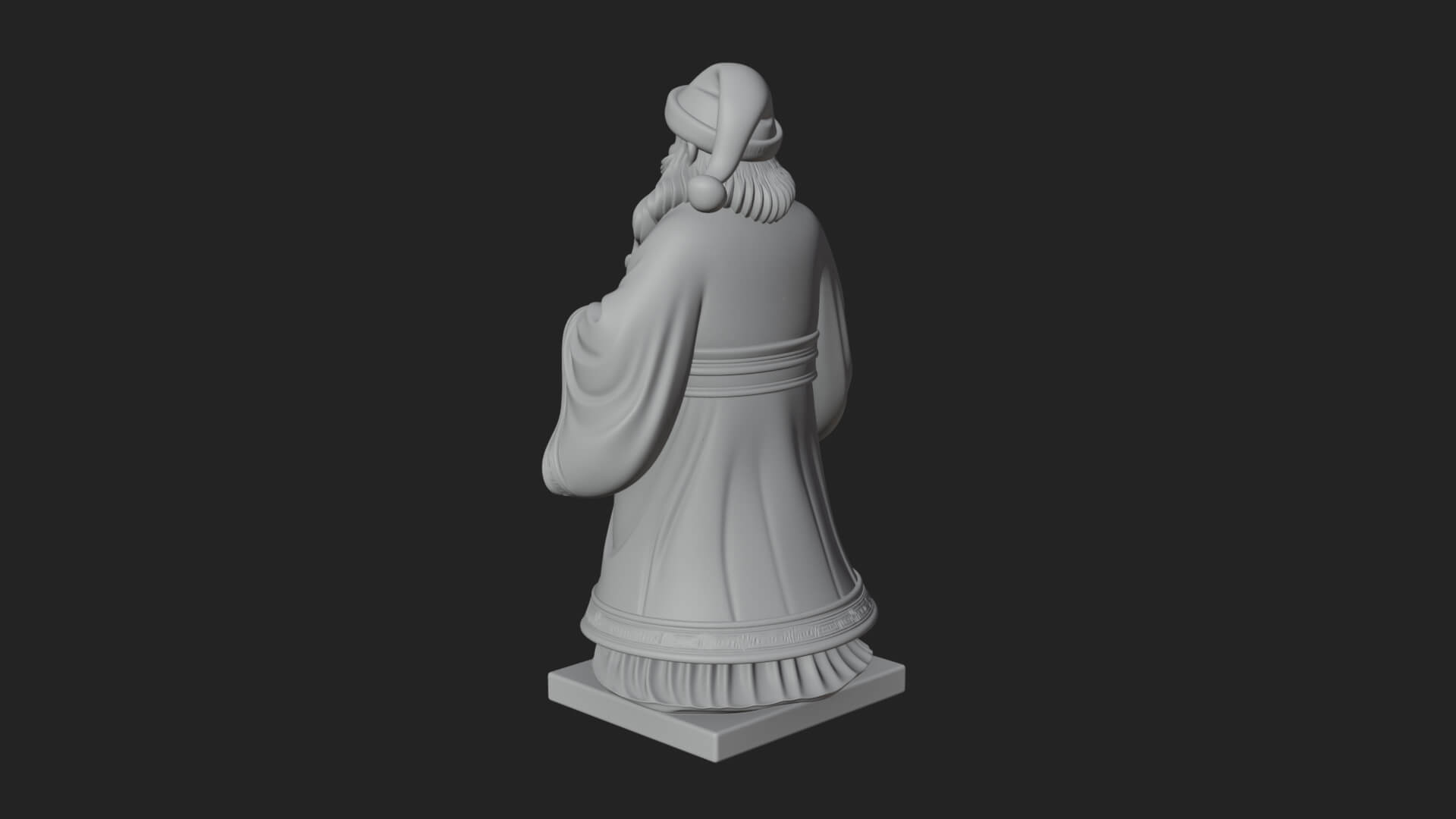 Robed Father Christmas Statue Design 22 3D Print Model 3D Model