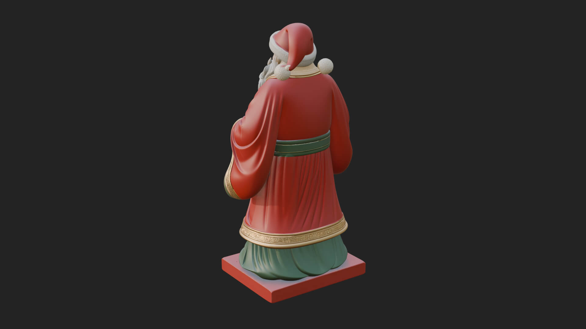 Robed Father Christmas Statue Design 23 3D Print Model 3D Model