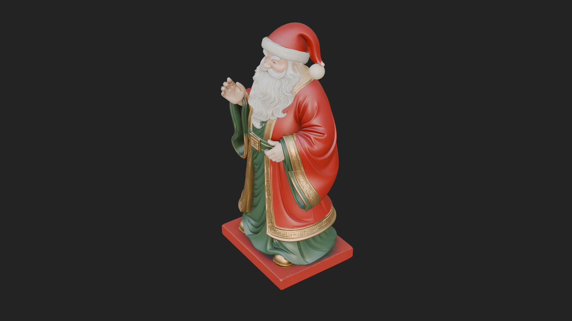 Robed Father Christmas Statue Design 23 3D Print Model 3D Model