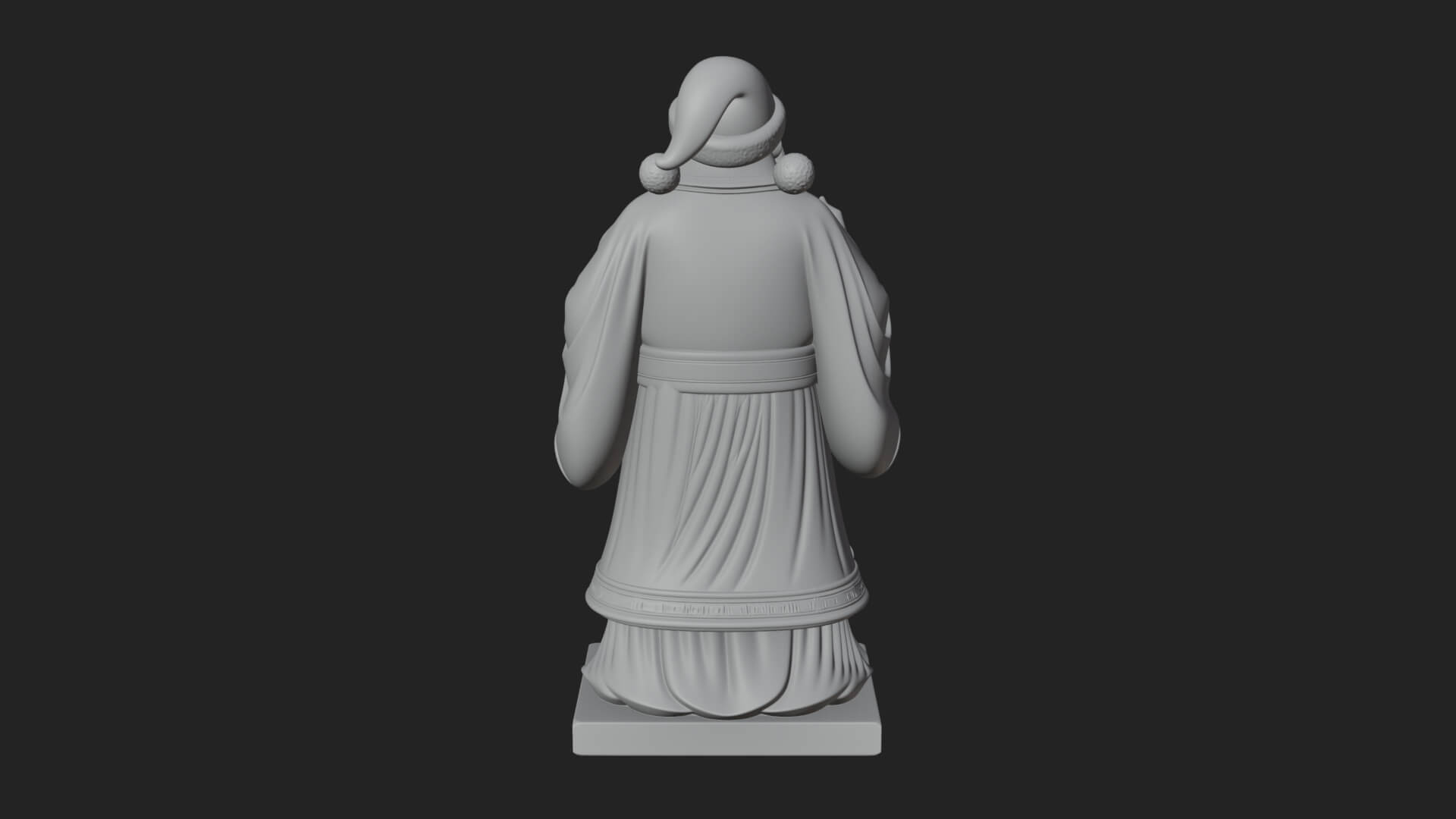 Robed Father Christmas Statue Design 23 3D Print Model 3D Model