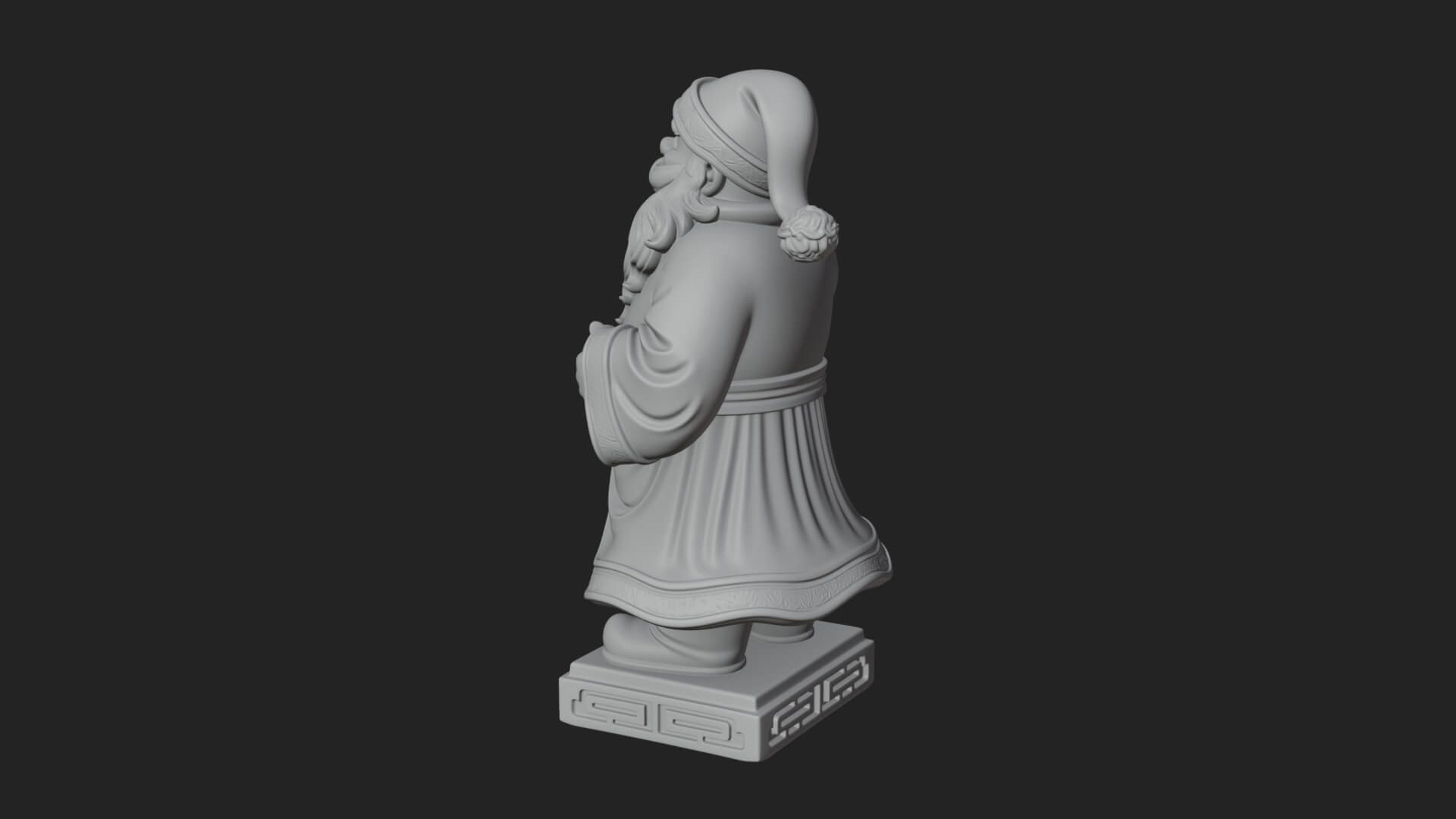 Robed Father Christmas Statue Design 3 3D Print Model 3D Model