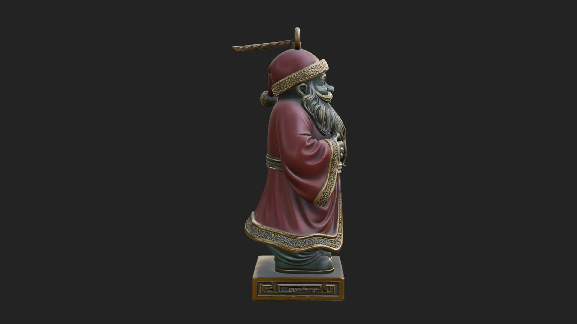 Robed Father Christmas Statue Design 4 3D Print Model 3D Model
