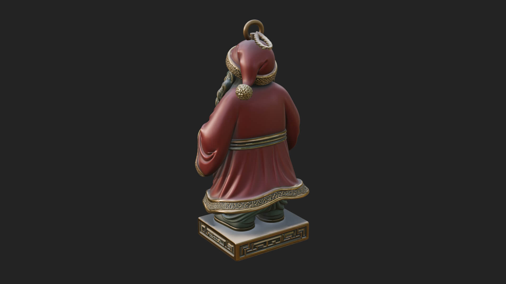 Robed Father Christmas Statue Design 4 3D Print Model 3D Model